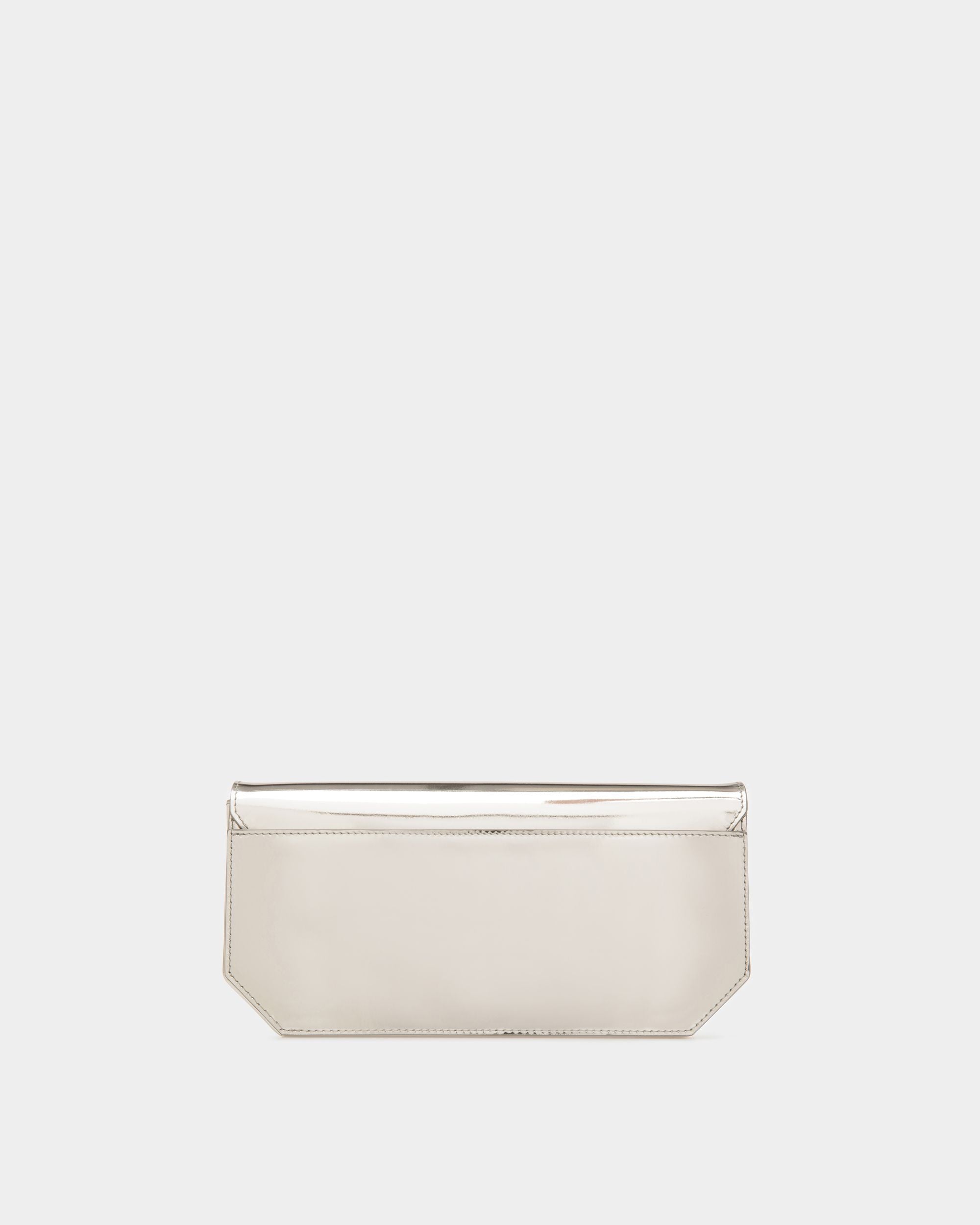 Borsa A Spalla Emblem In Pelle Argento - Donna - Bally - 02