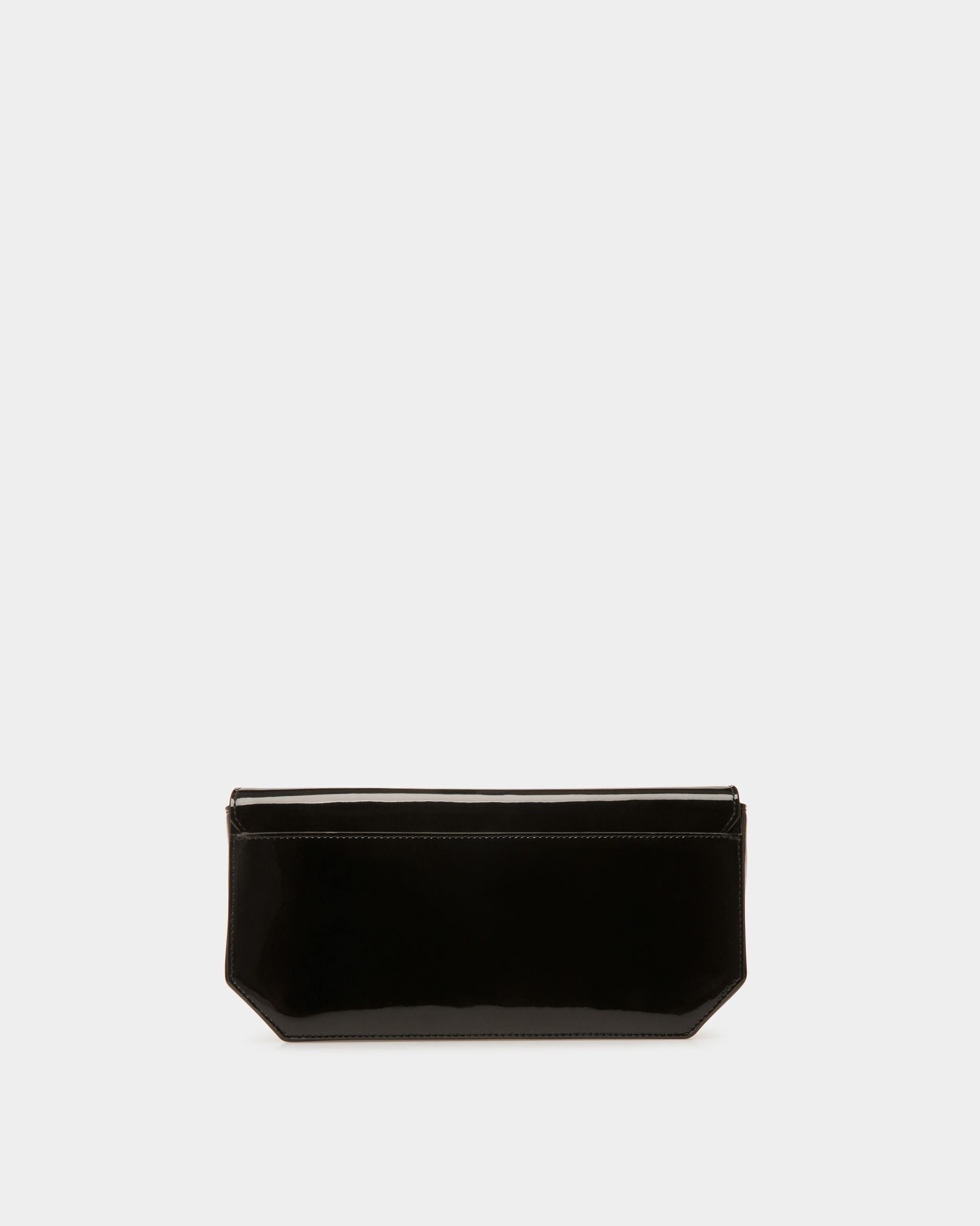 Women's Emblem Shoulder Bag In Black Leather | Bally | Still Life Back