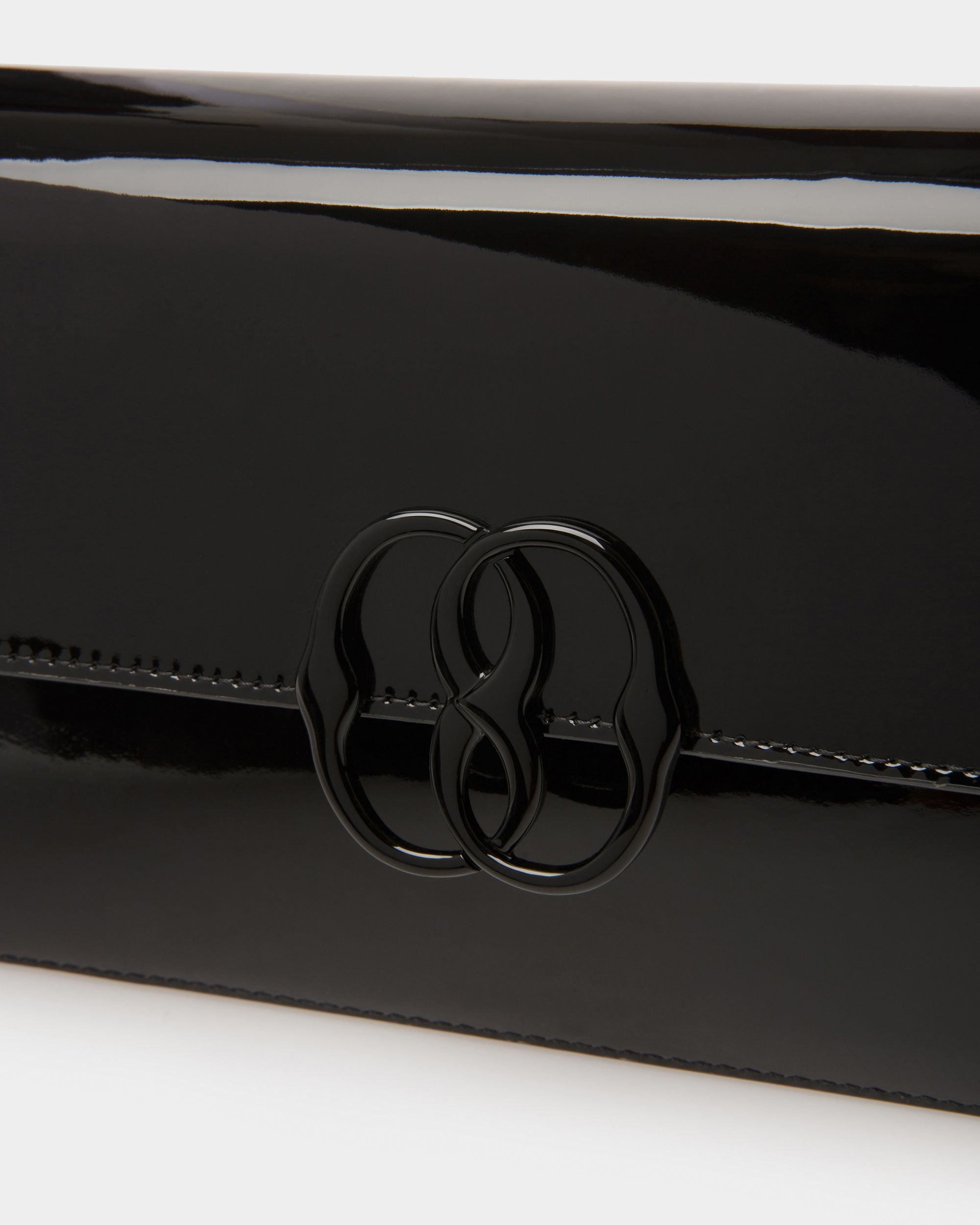 Women's Emblem Shoulder Bag In Black Leather | Bally | Still Life Detail