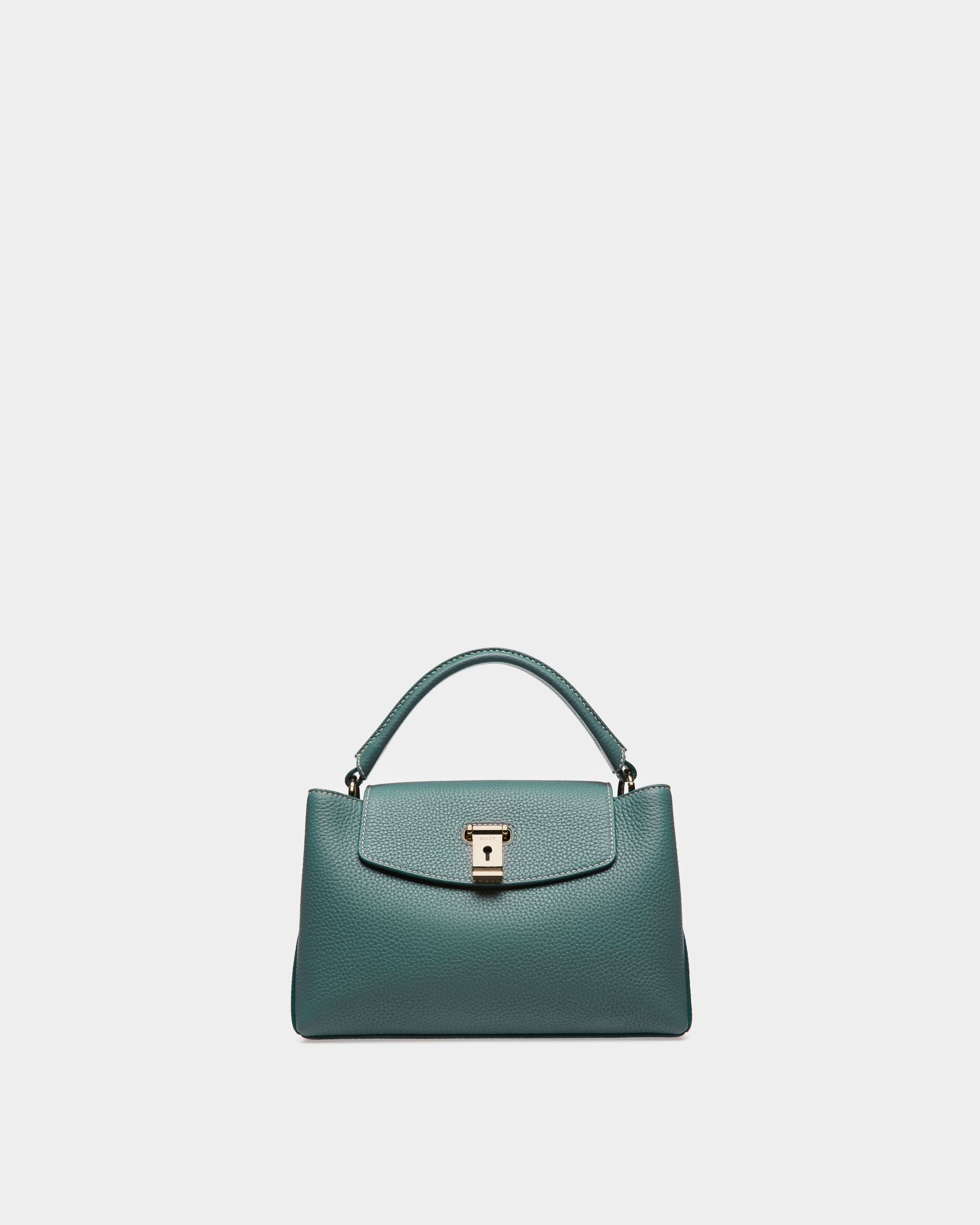 Layka Small Sac À Main En Cuir Vert Foncé - Femme - Bally - 01
