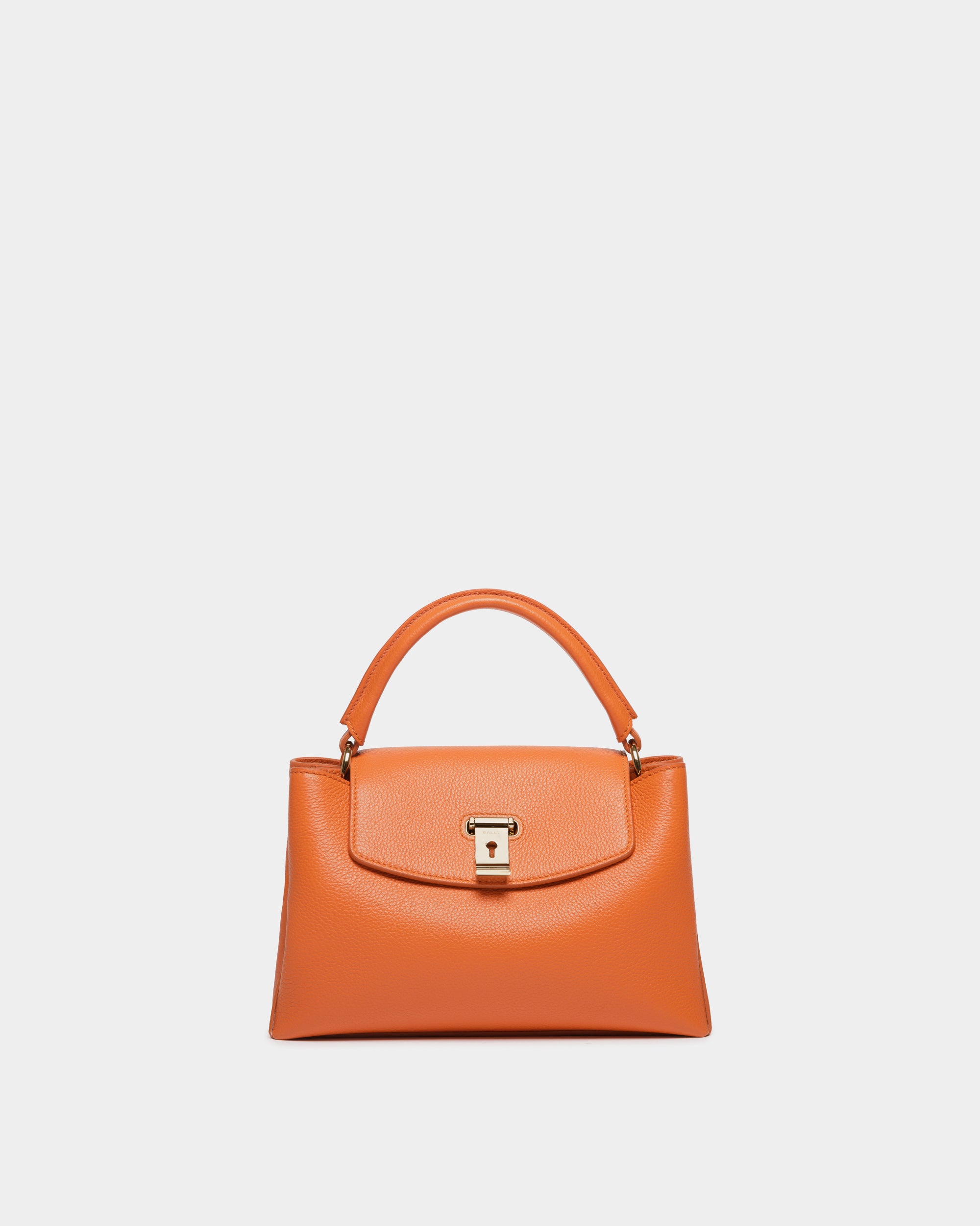 Borsa A Mano Piccola Lock Me In Pelle Granata Koi Orange - Femme - Bally - 01
