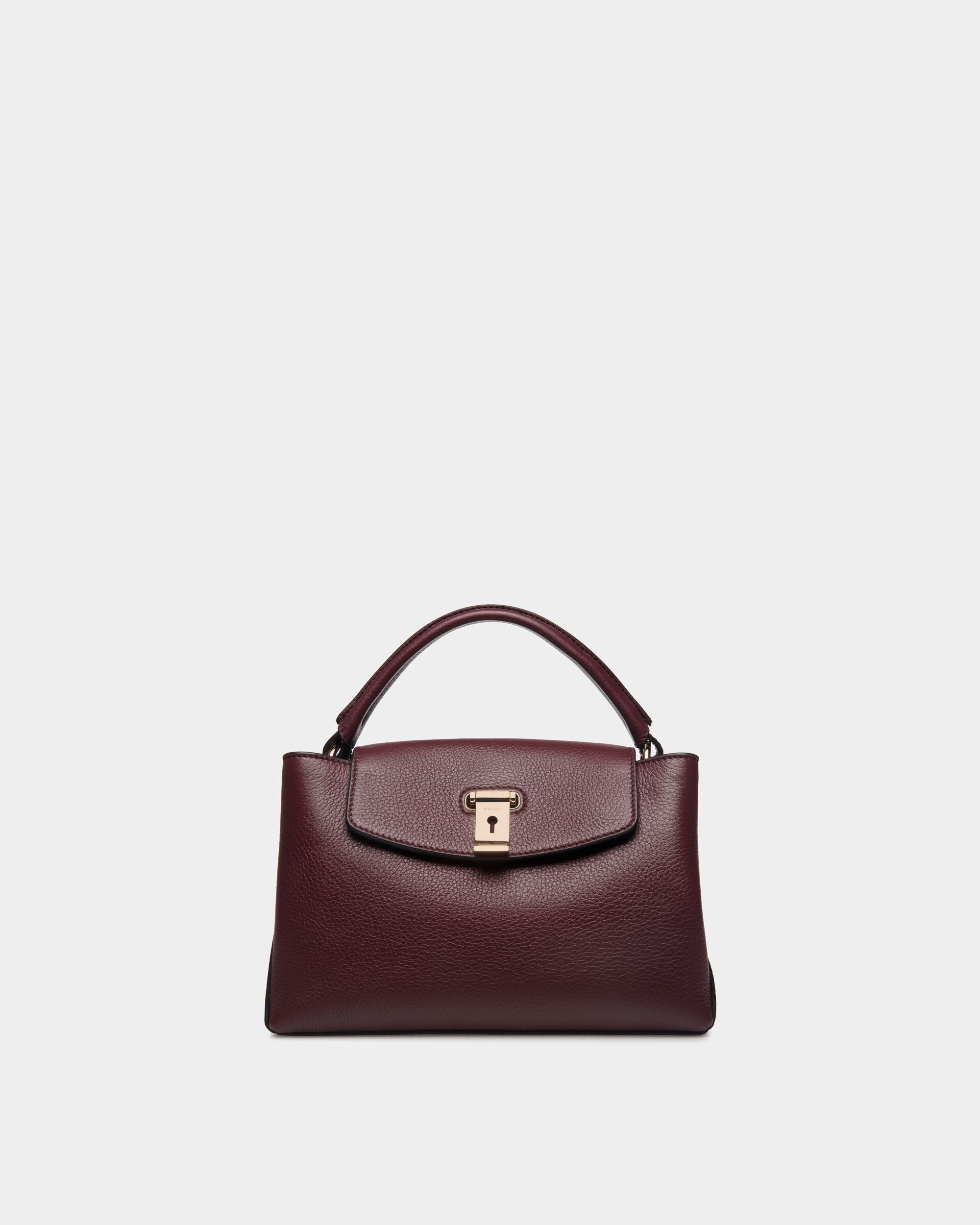 Kleine Lock Me Henkeltasche Aus Genarbtem Leder In Andorra - Women's - Bally - 01