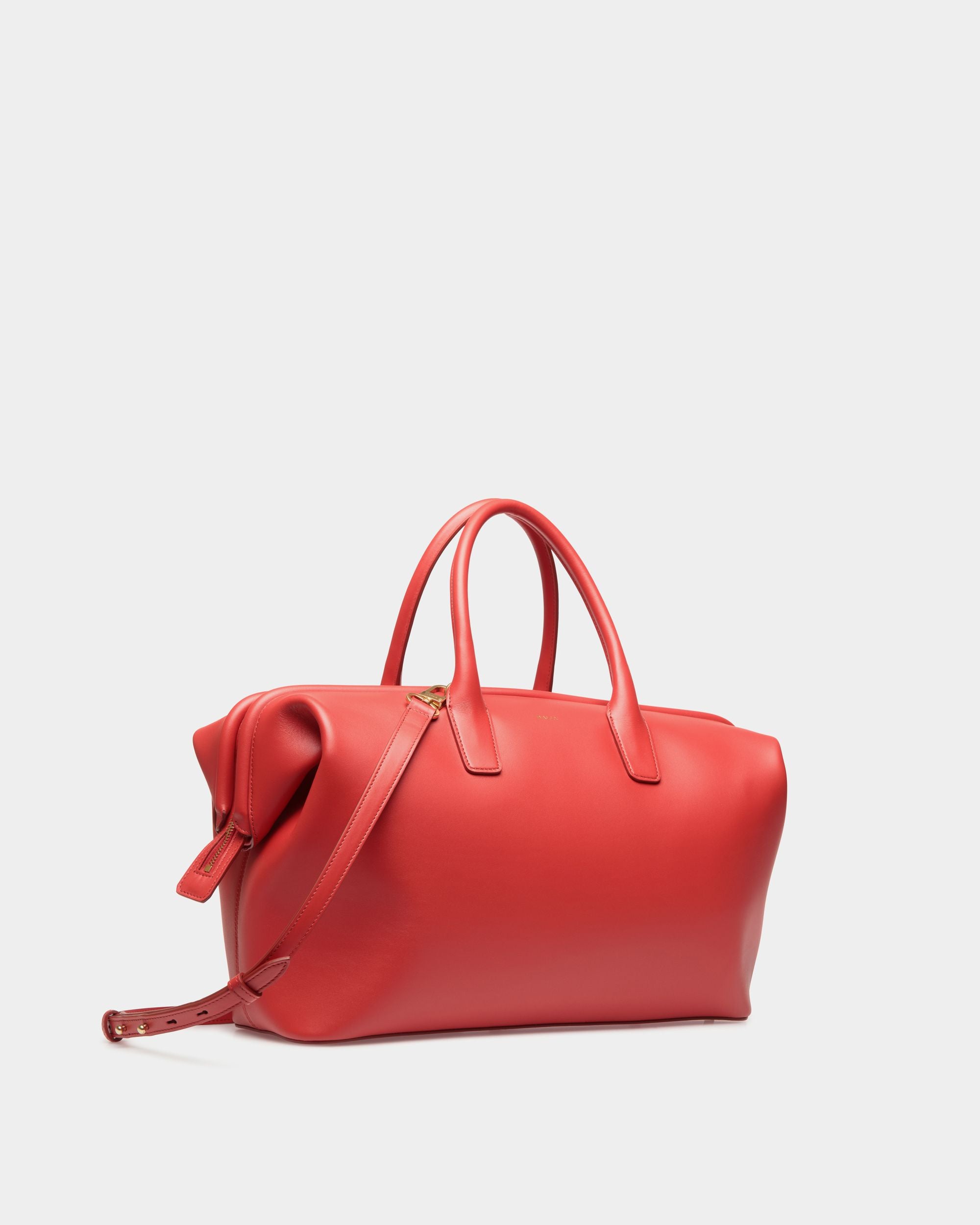 Belle Henkeltasche Aus Leder In Candy Red - Damen - Bally - 04