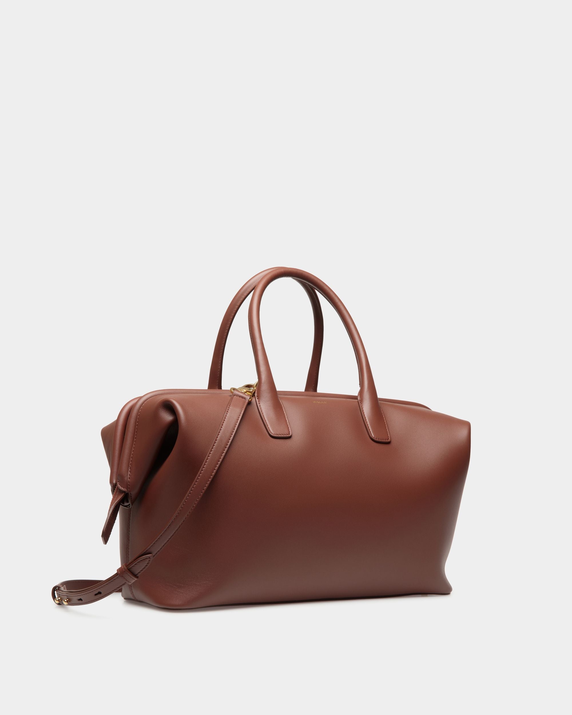 Belle Henkeltasche Aus Leder In Braun - Damen - Bally - 03