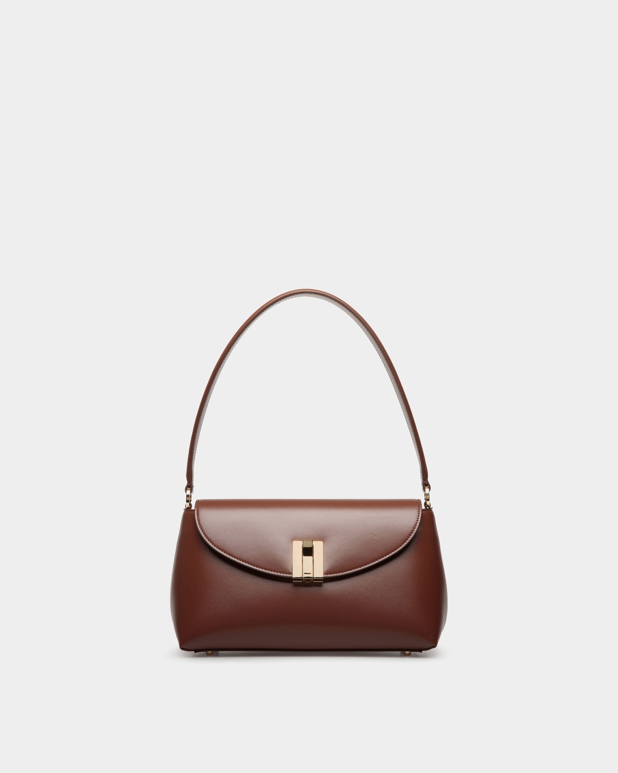 Kleine Henkeltasche Ollam Aus Braunem Leder - Women's - Bally - 01