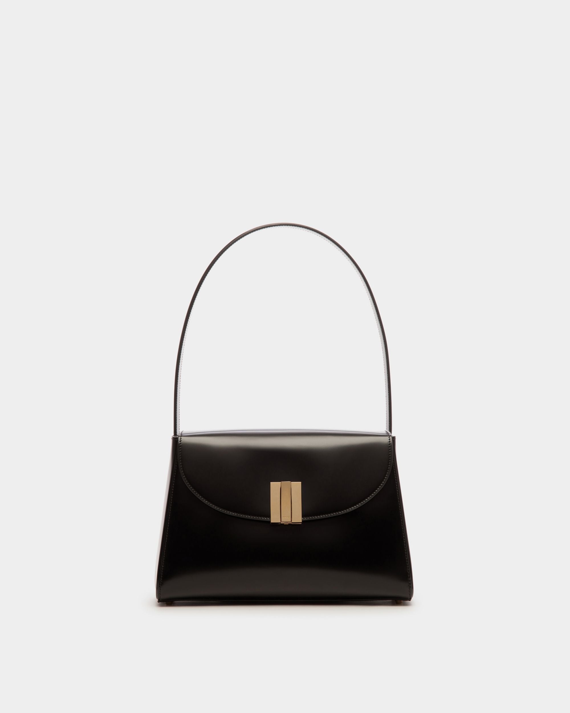 Ollam Schultertasche Aus Gebürstetem Leder In Schwarz - Women's - Bally - 01