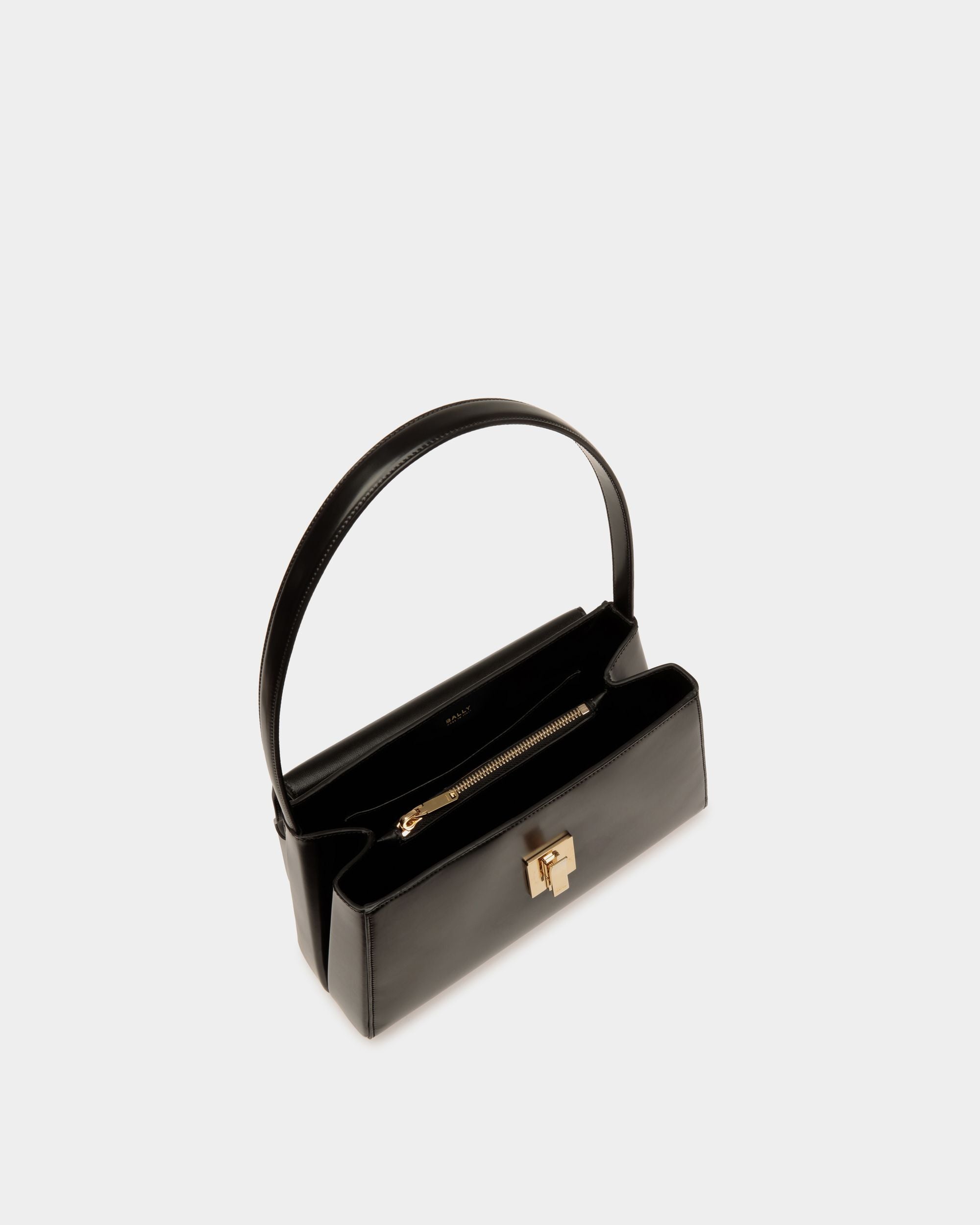 Ollam Schultertasche Aus Gebürstetem Leder In Schwarz - Women's - Bally - 05