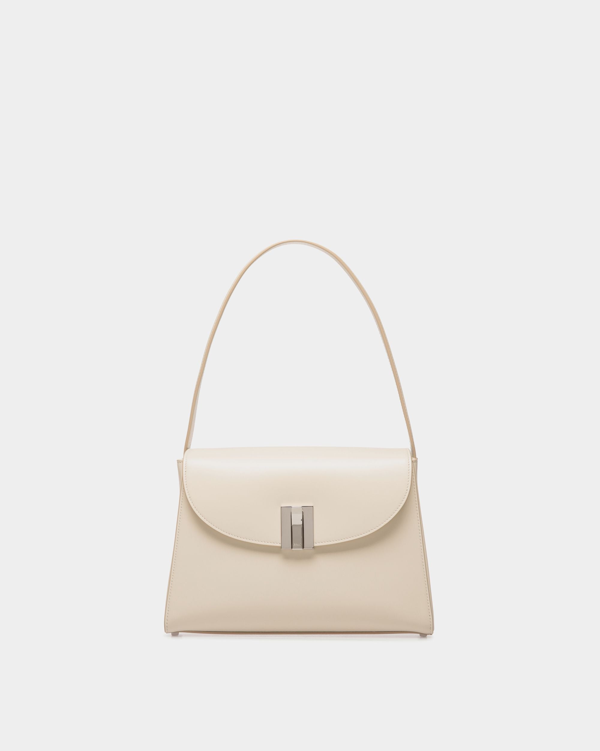 Borsa A Spalla Ollam In Pelle Bianca - Donna - Bally - 01