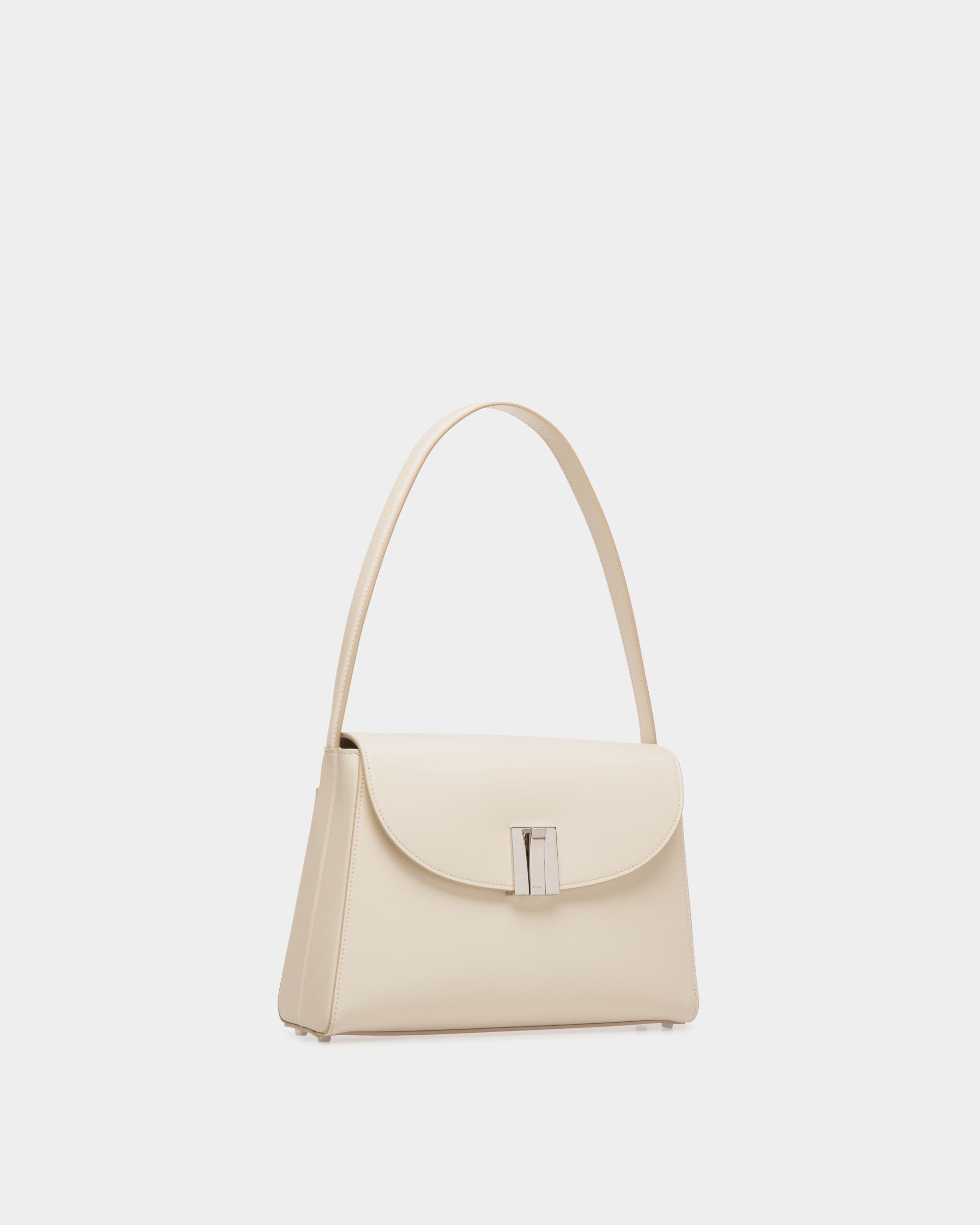 Borsa A Spalla Ollam In Pelle Bianca - Donna - Bally - 04