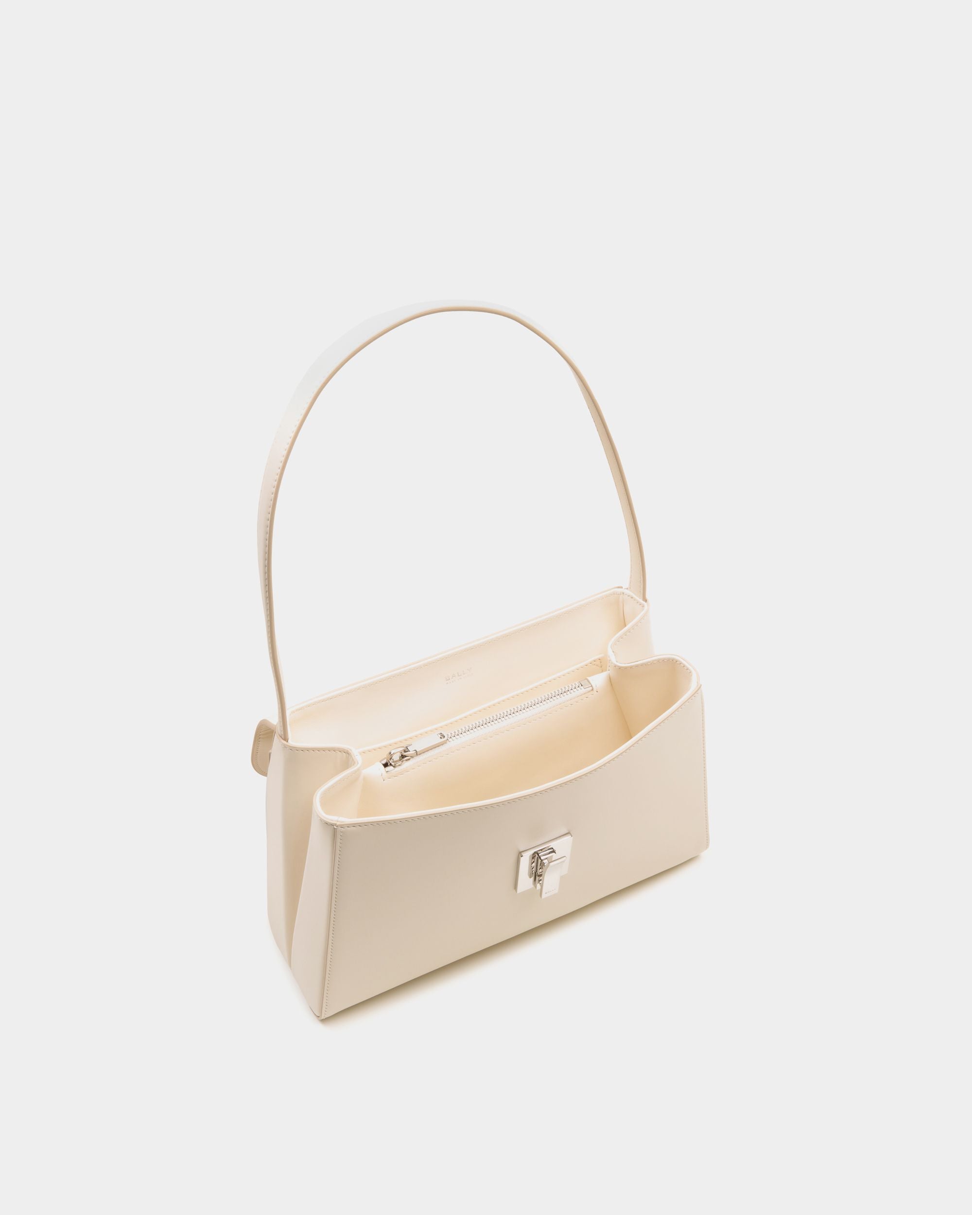 Borsa A Spalla Ollam In Pelle Bianca - Donna - Bally - 05