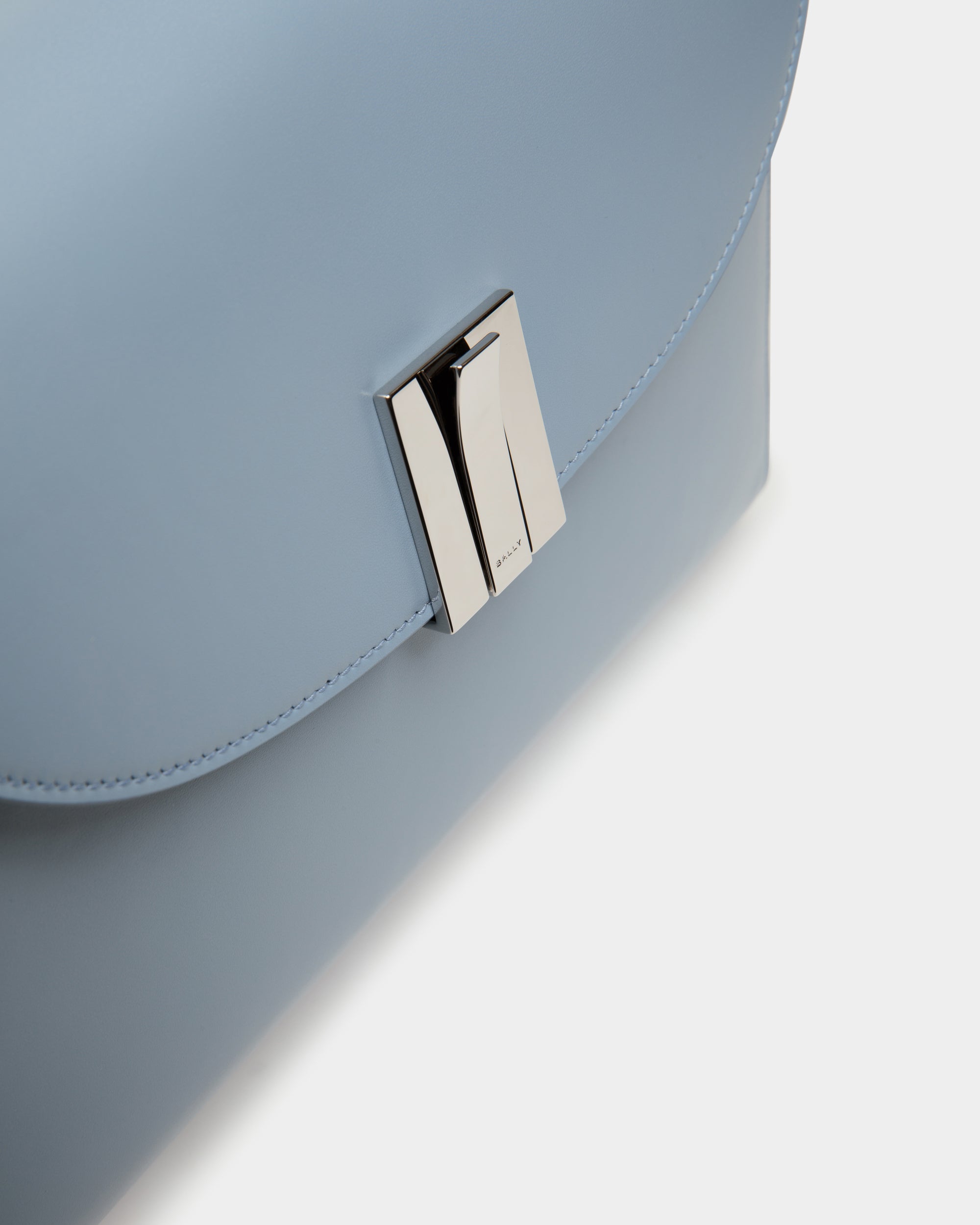 Borsa A Spalla Ollam In Pelle Light Blue - Donna - Bally - 05