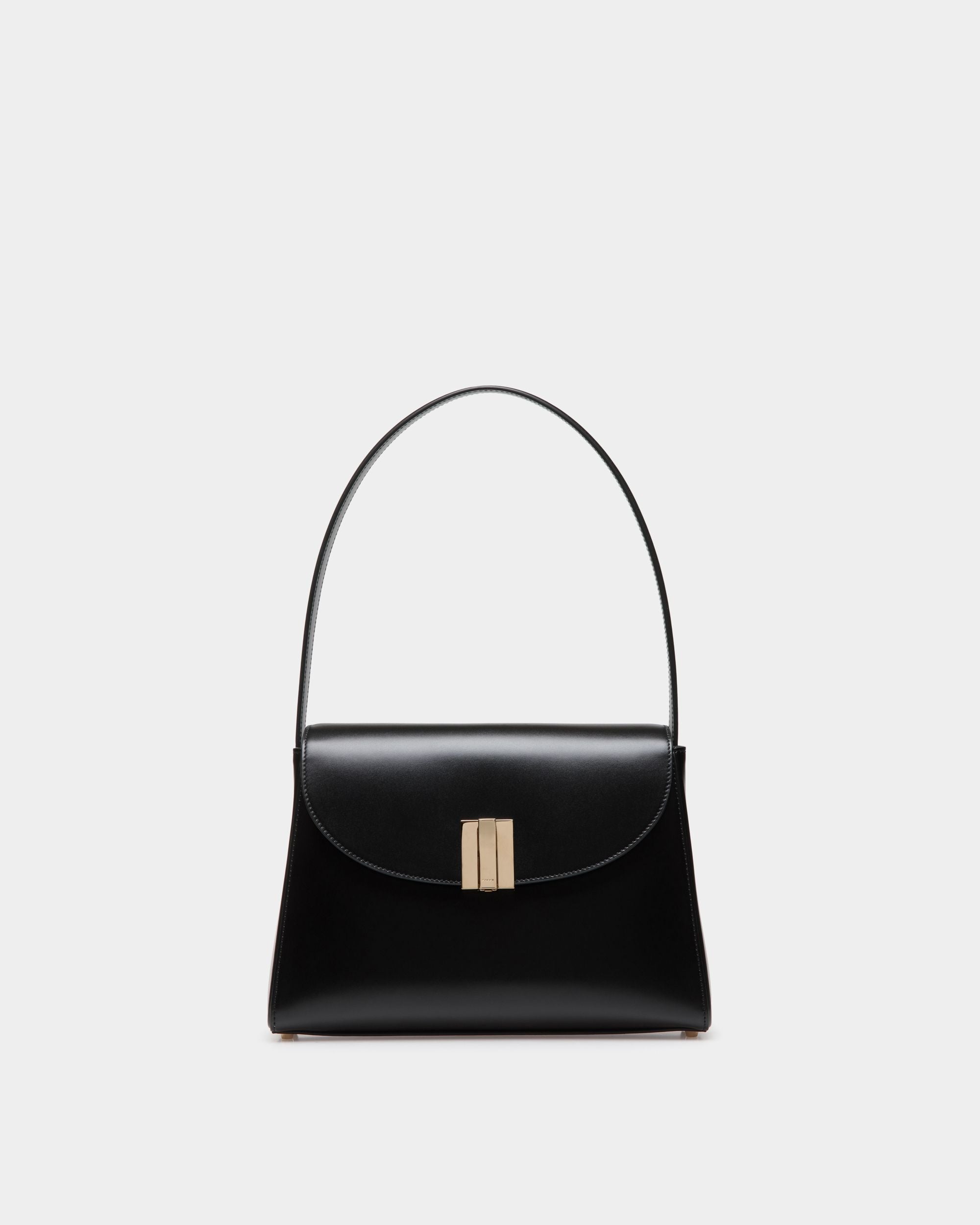 Ollam Shoulder Bag in Black Leather - Women's - Bally - 01
