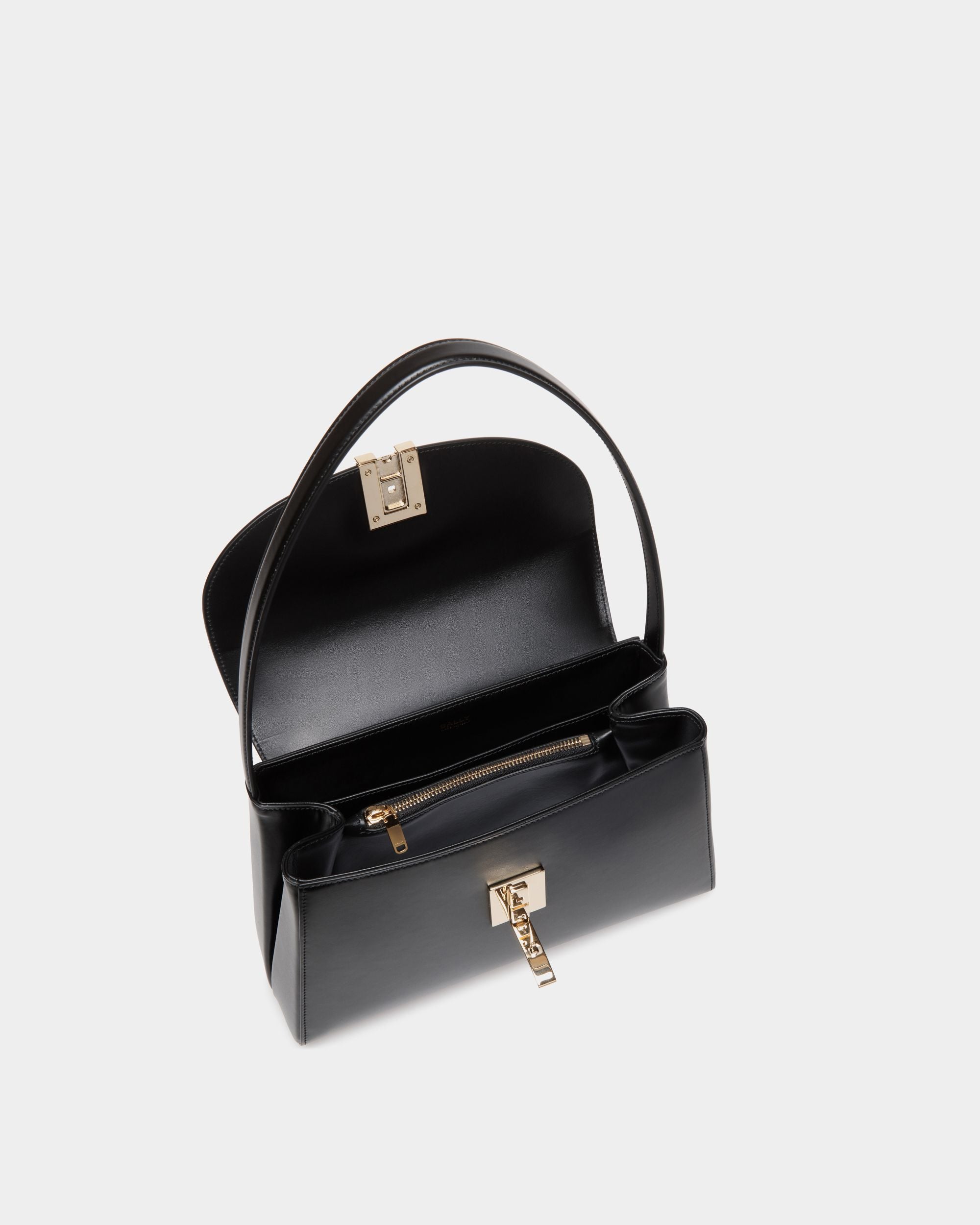 Ollam Shoulder Bag in Black Leather - Women's - Bally - 05