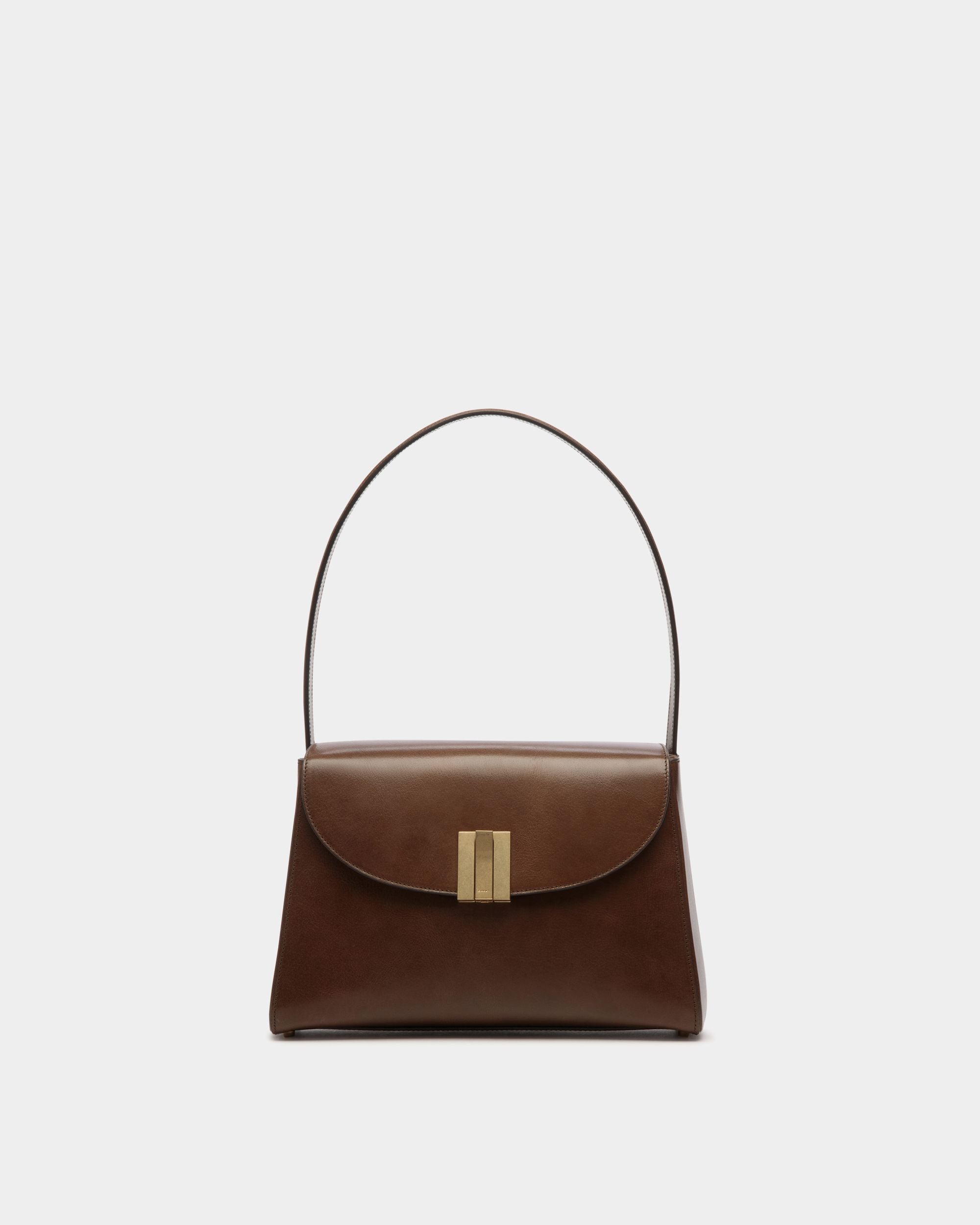 Ollam Shoulder Bag In Marron Glacé Leather - Women's - Bally - 01