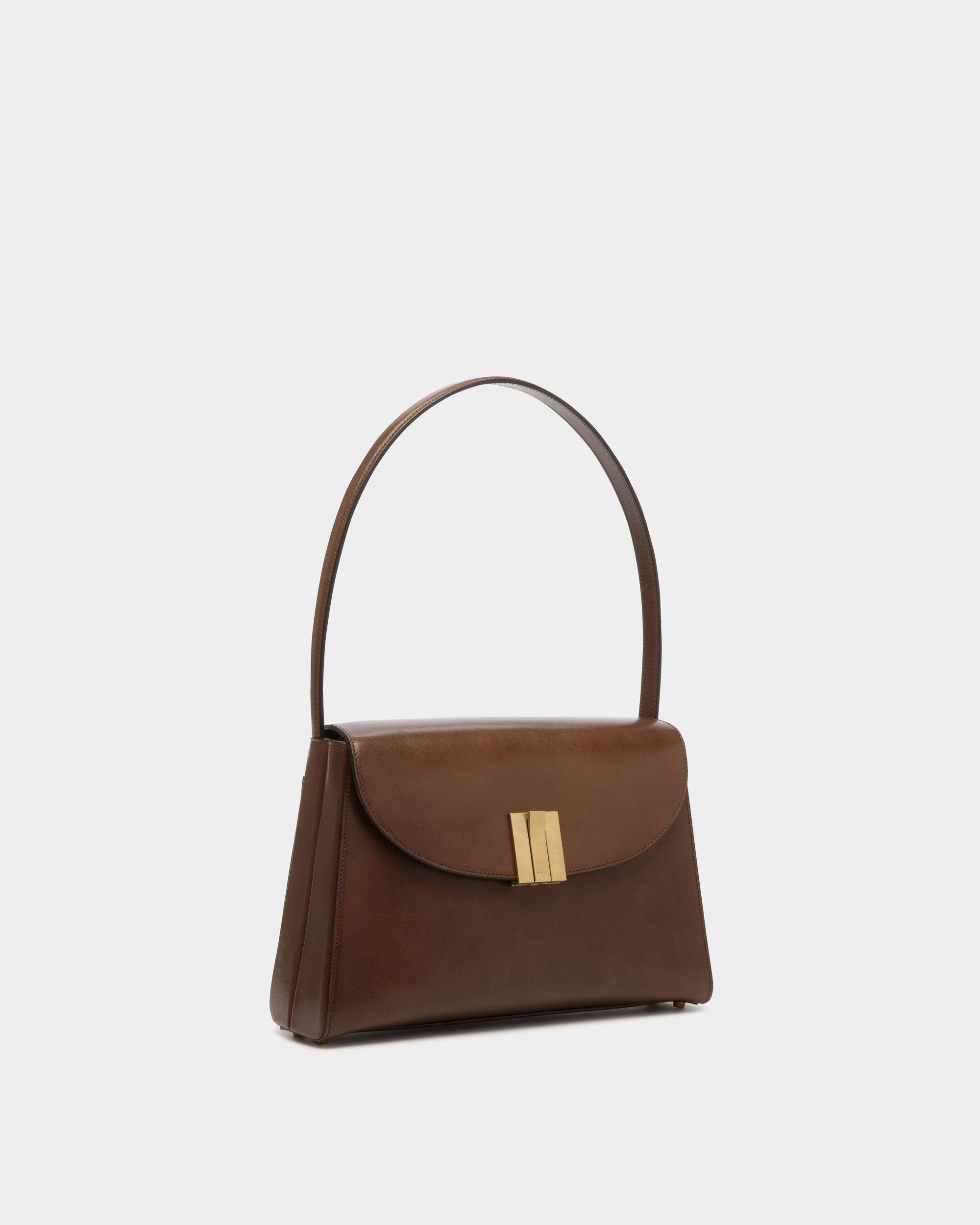 Ollam Shoulder Bag In Marron Glacé Leather - Women's - Bally - 03