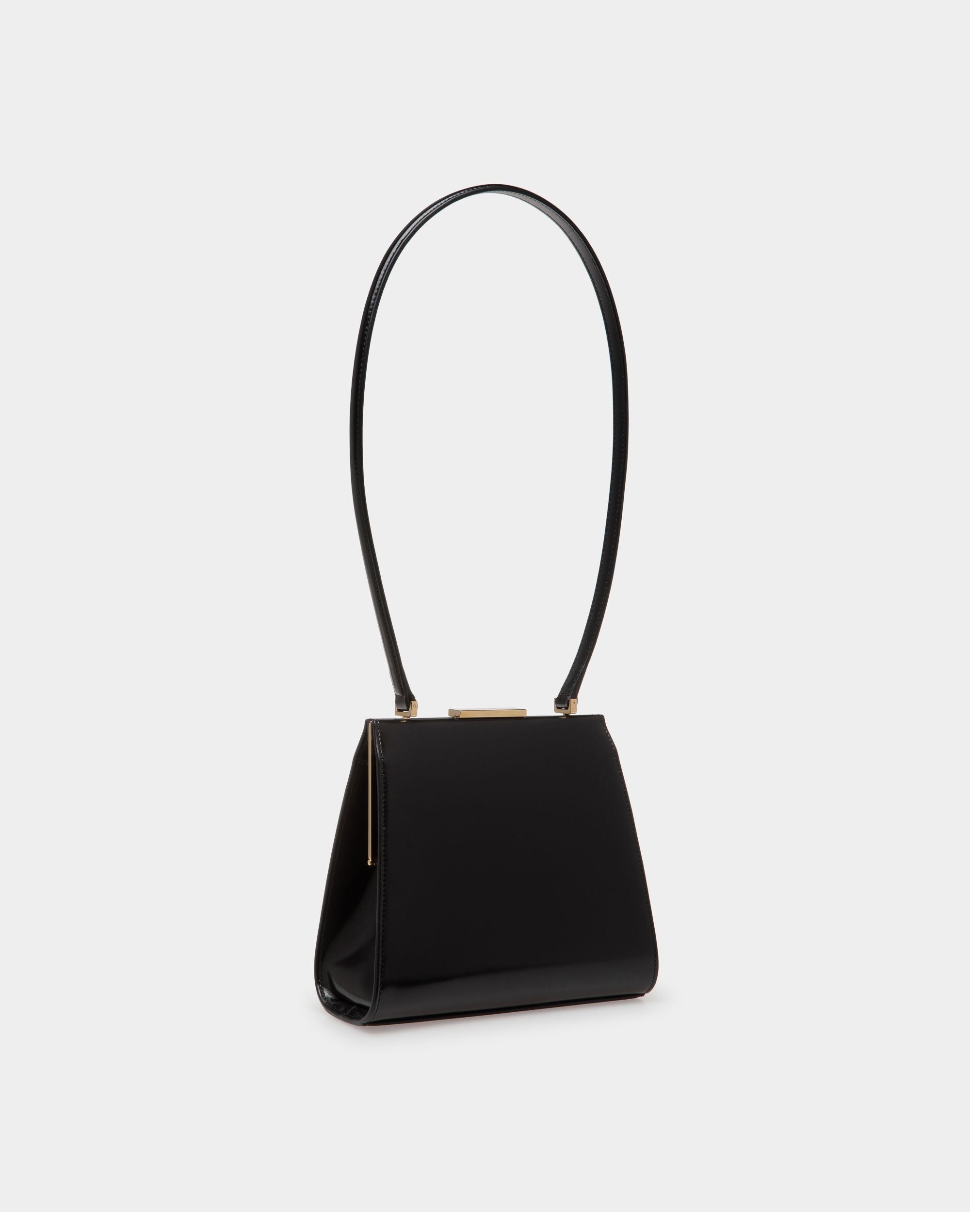 Deco Schultertasche Aus Gebürstetem Leder In Schwarz - Damen - Bally - 04