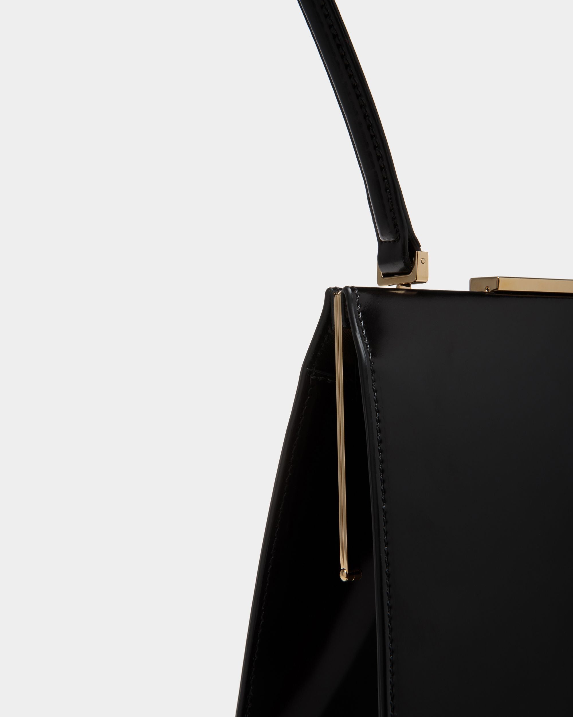 Deco Schultertasche Aus Gebürstetem Leder In Schwarz - Damen - Bally - 06