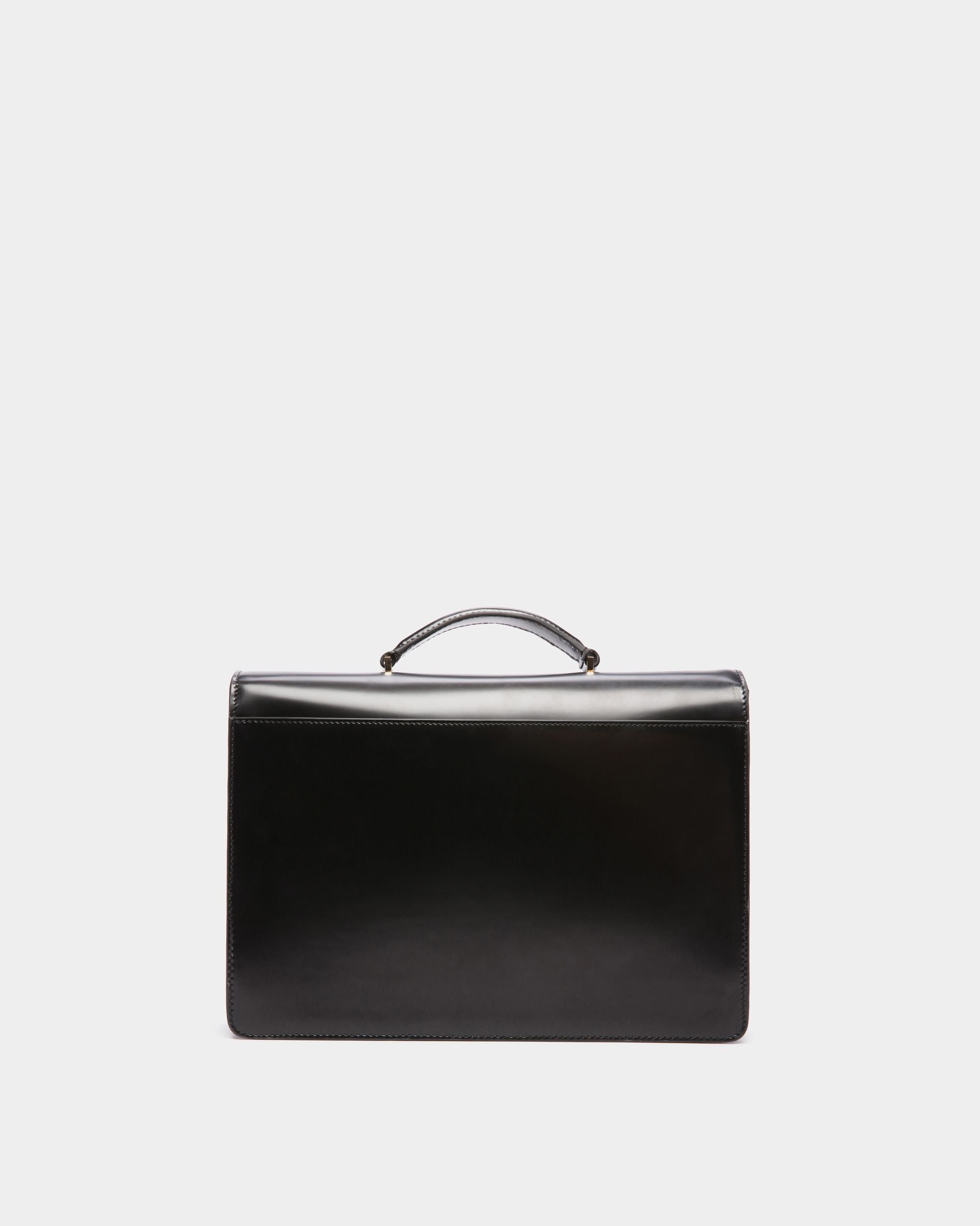 Ollam Henkeltasche Aus Gebürstetem Leder In Schwarz - Damen - Bally - 03