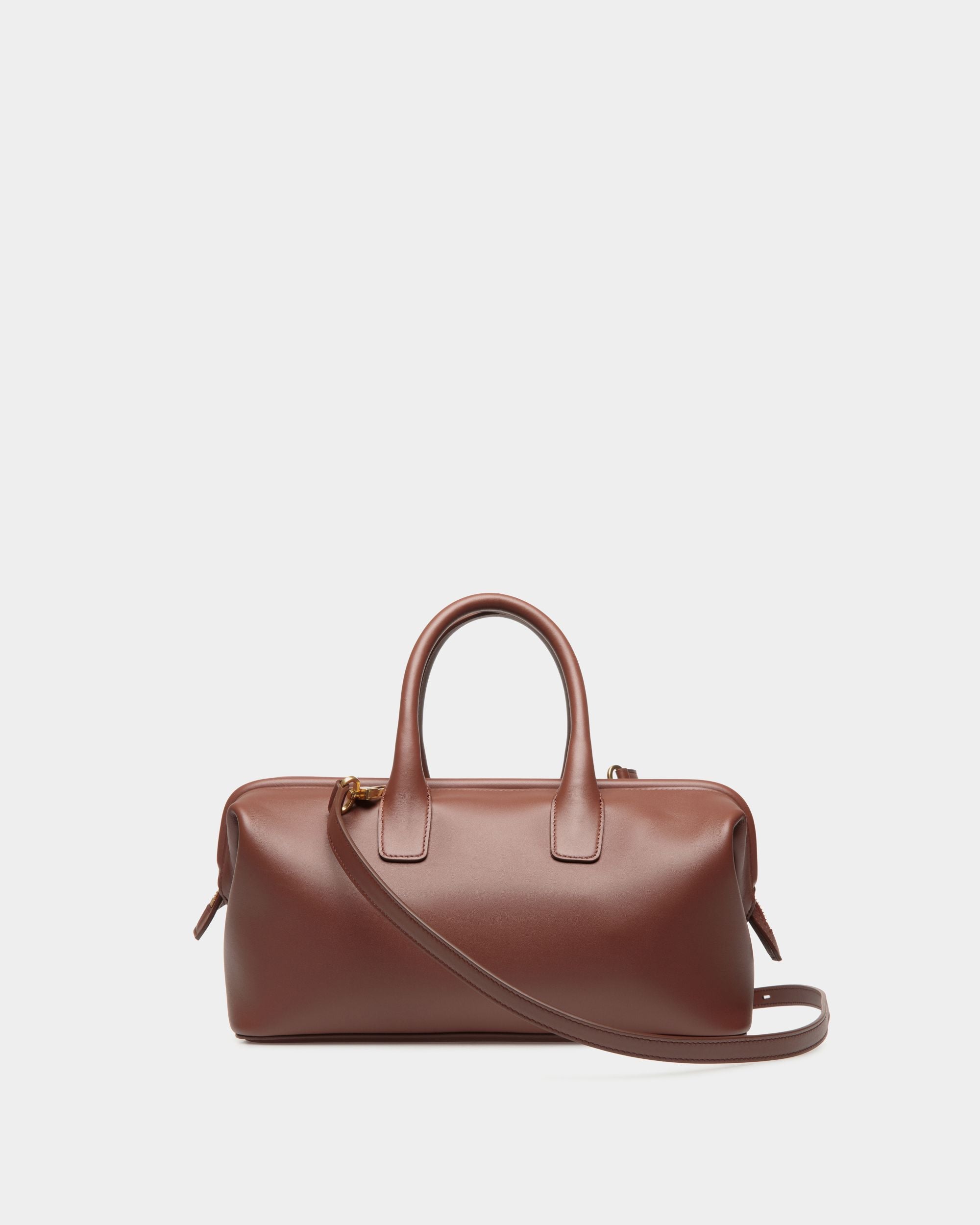 Petit Sac À Anse Supérieure Belle En Cuir Marron - Femme - Bally - 03