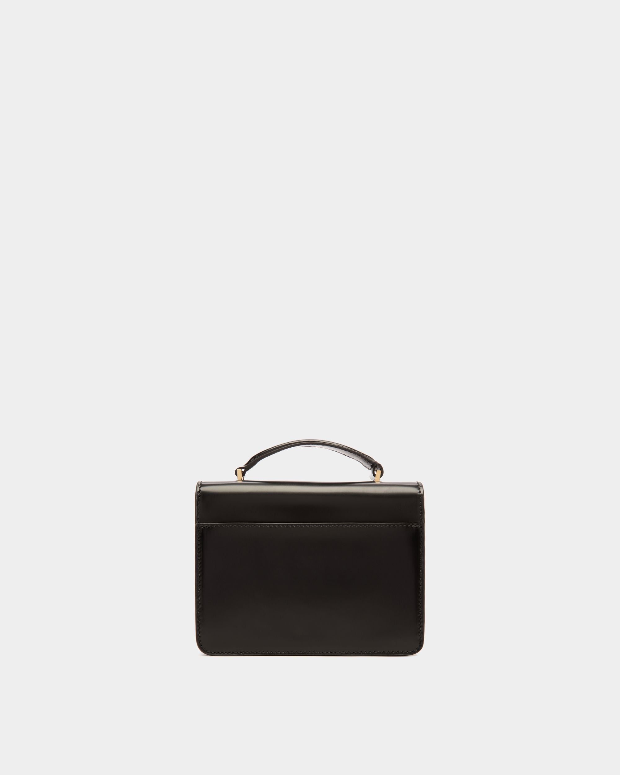 Borsa Mini A Mano Ollam In Pelle Spazzolata Nera - Donna - Bally - 03