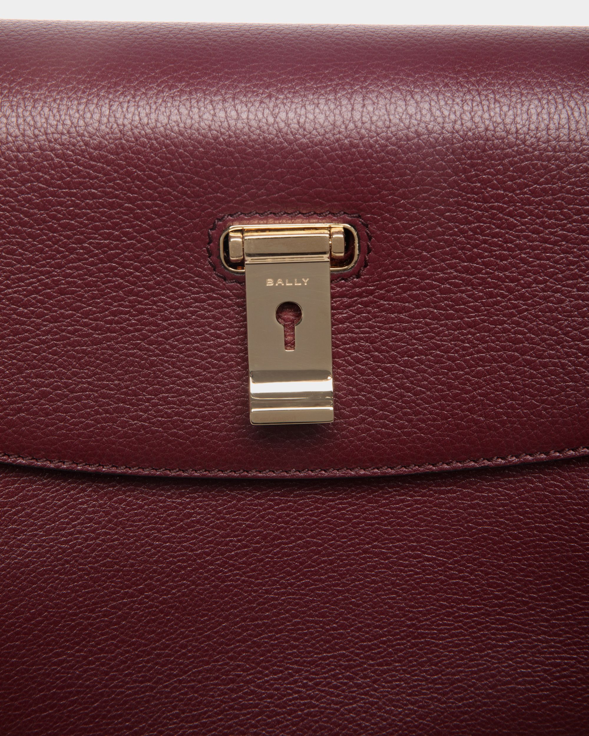 Borsa A Mano Lock Me In Pelle Granata Andorra - Donna - Bally - 05