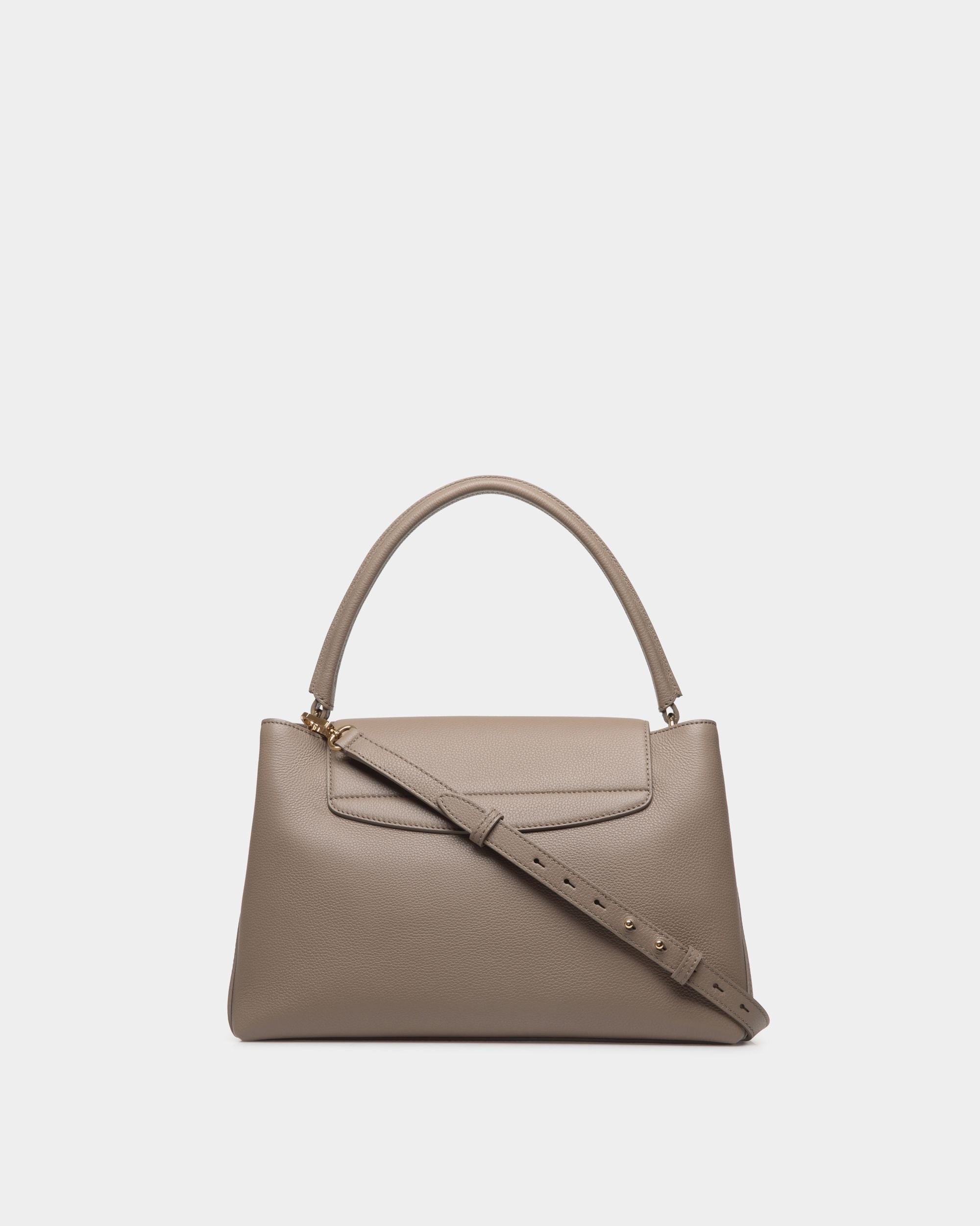 Borsa A Mano Lock Me In Pelle Granata Grigio Talpa - Donna - Bally - 03