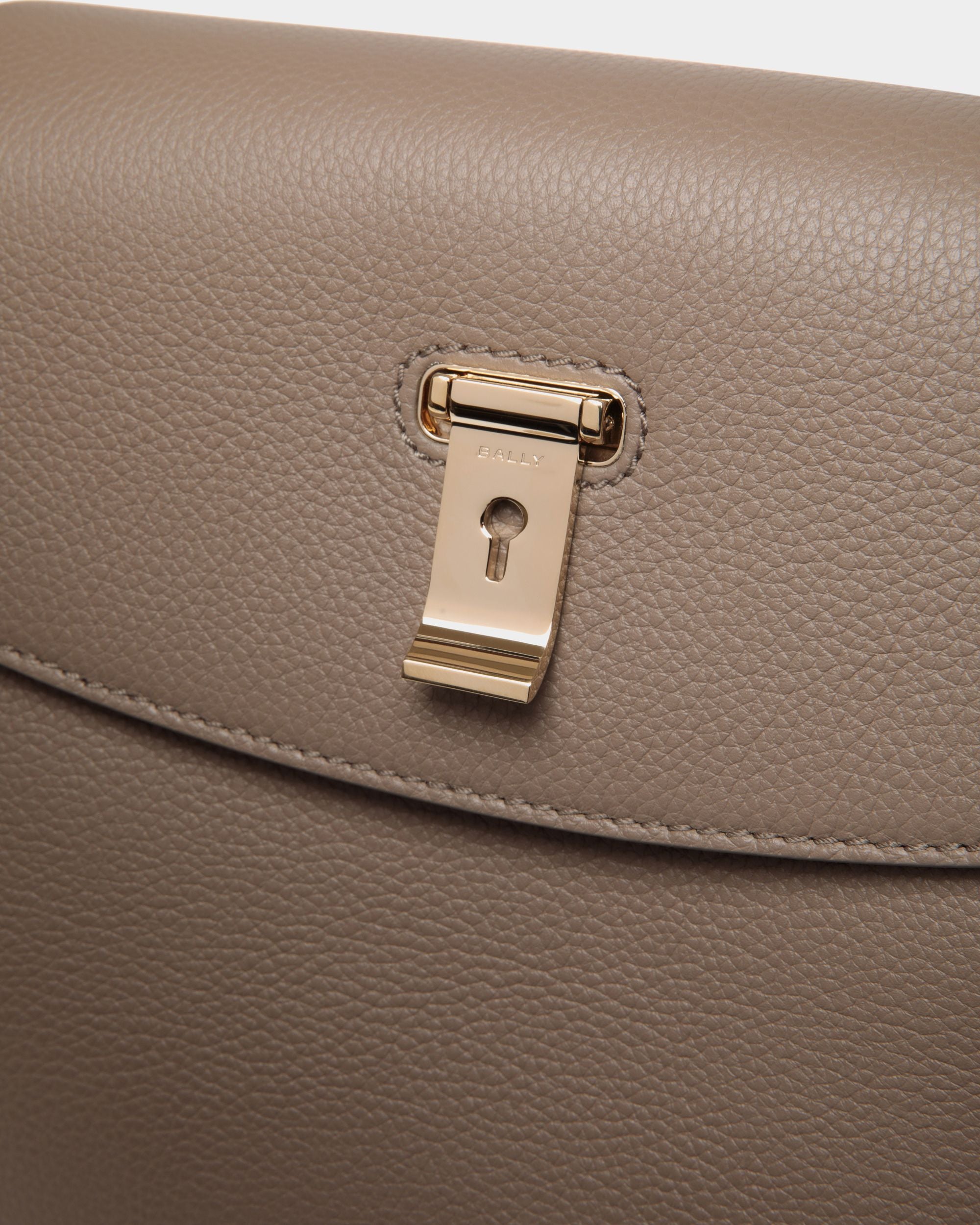 Borsa A Mano Lock Me In Pelle Granata Grigio Talpa - Donna - Bally - 06