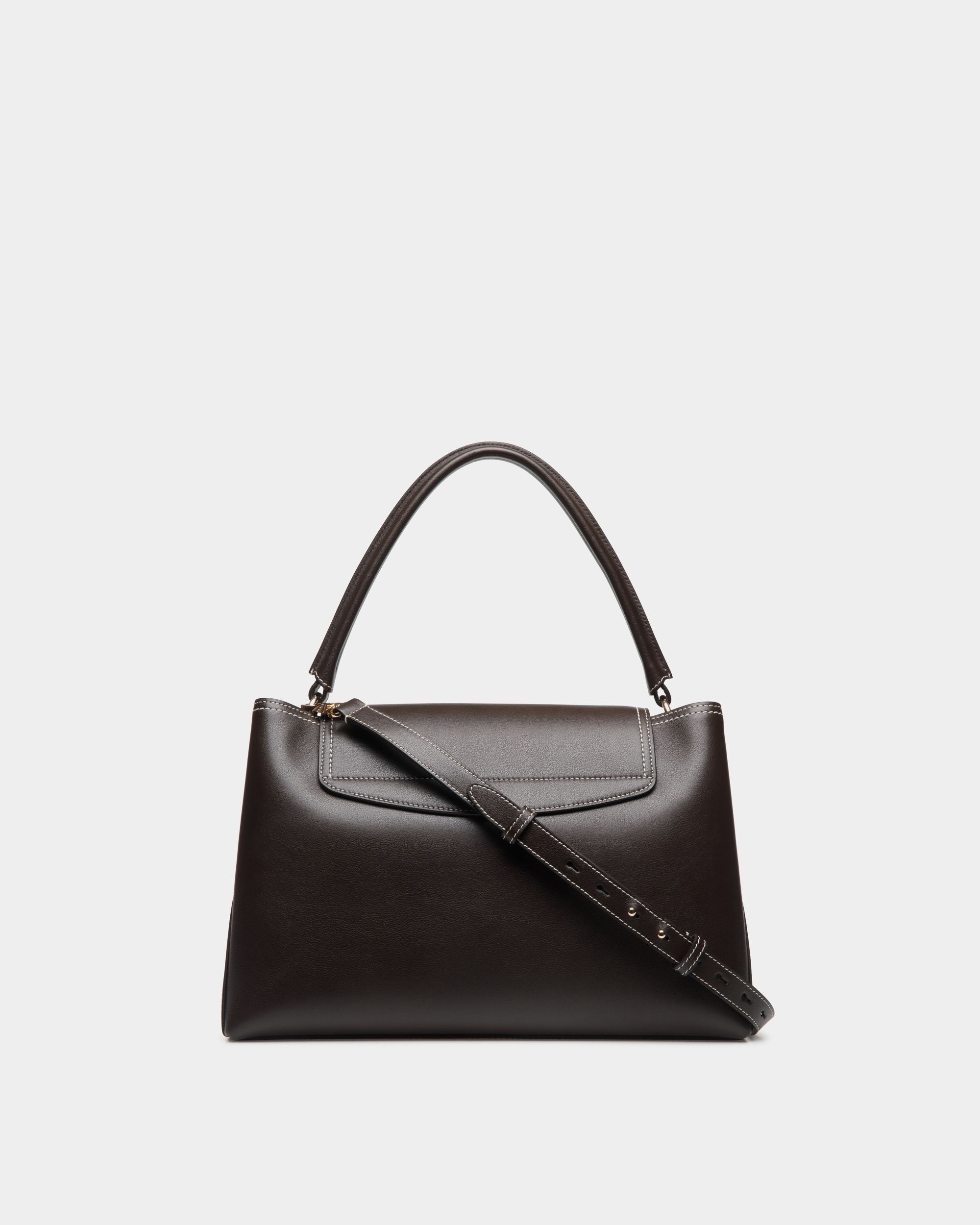 Lock Me Henkeltasche Aus Leder In Ebenholzschwarz - Women's - Bally - 03