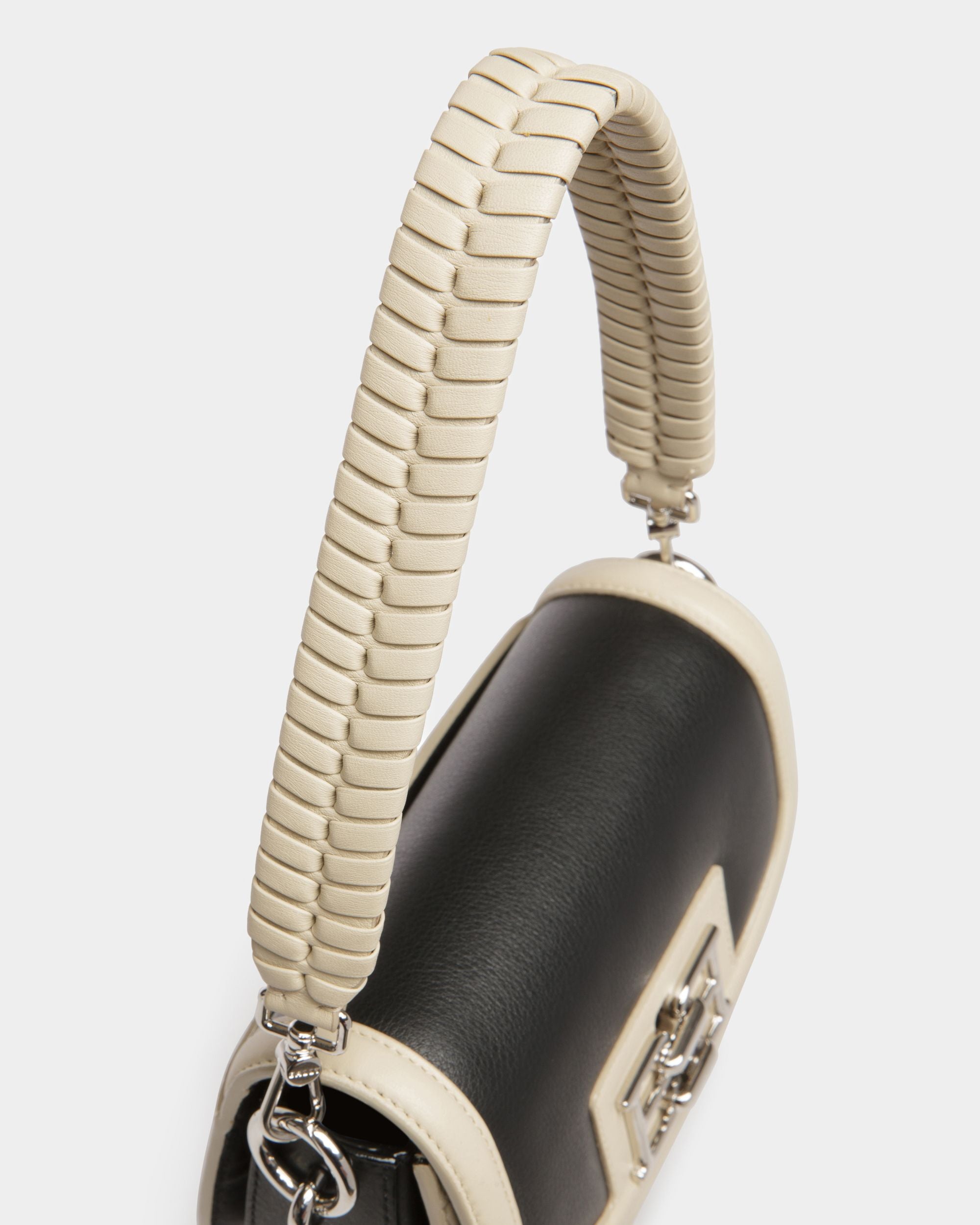 Baily Minitasche Schwarzem Und Hellbeigem Leder - Damen - Bally - 02