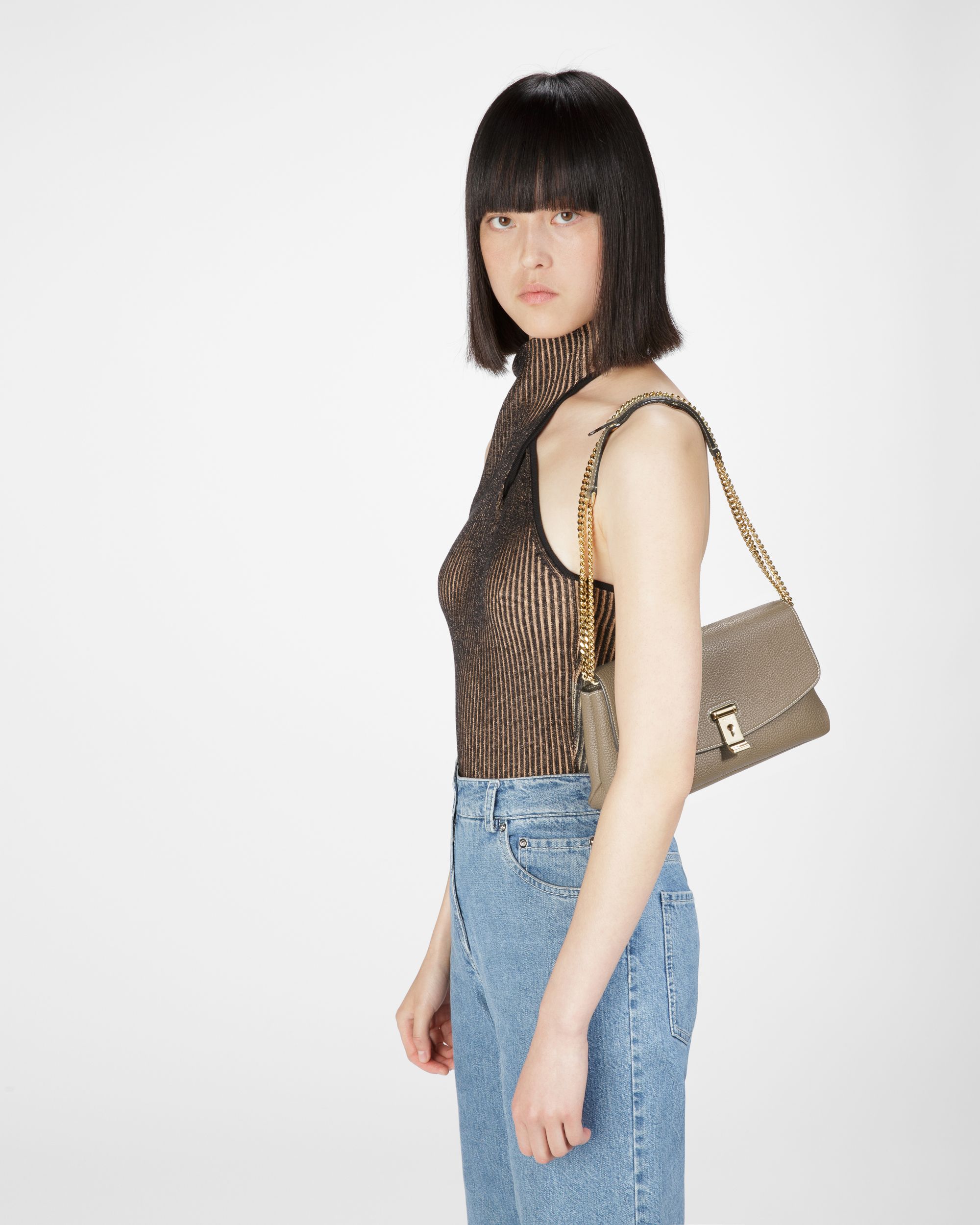 Leena Leder-Minibag In Taupe - Damen - Bally - 10