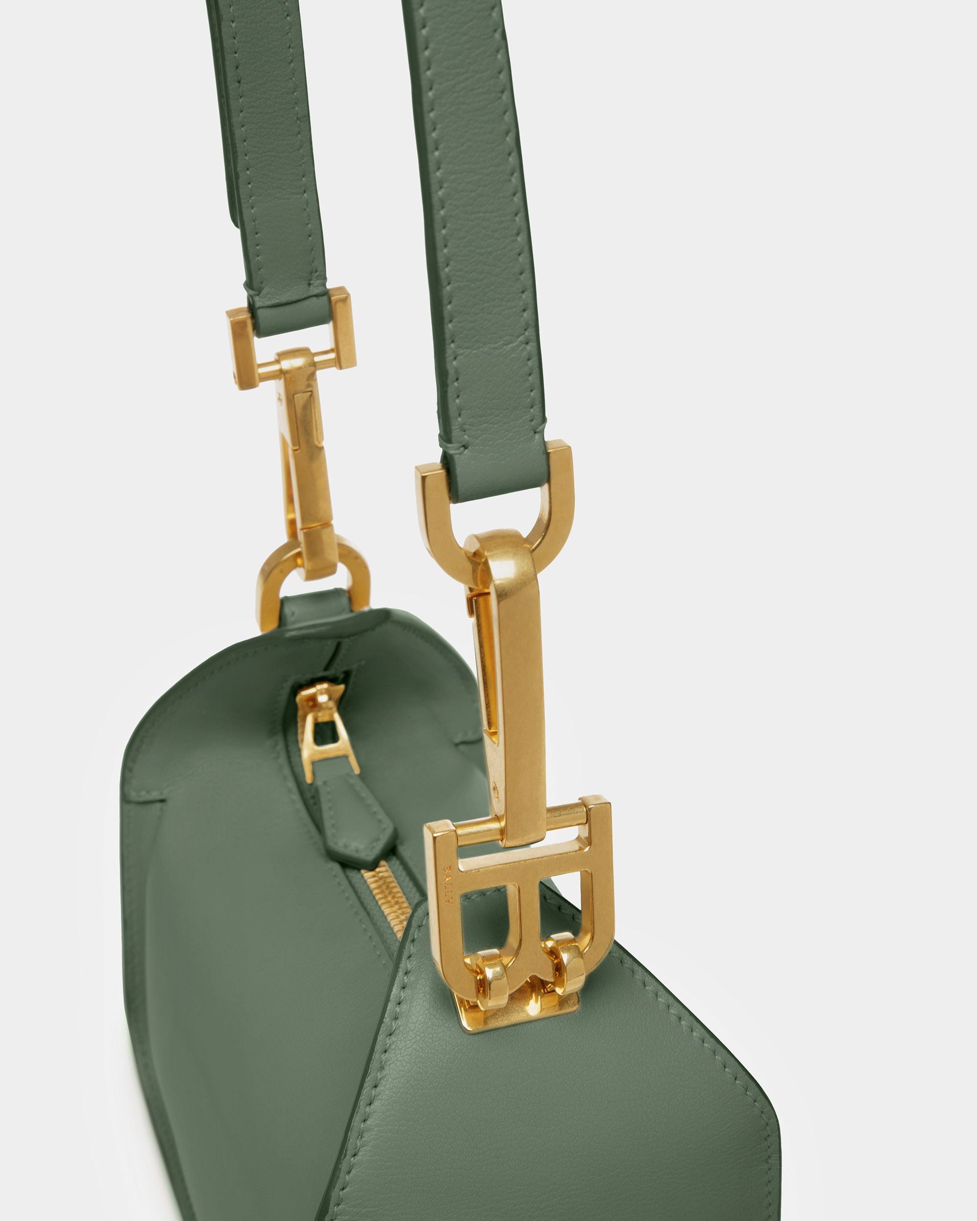 B-Hook XS Mini Sac En Cuir Vert Sauge - Femme - Bally - 04