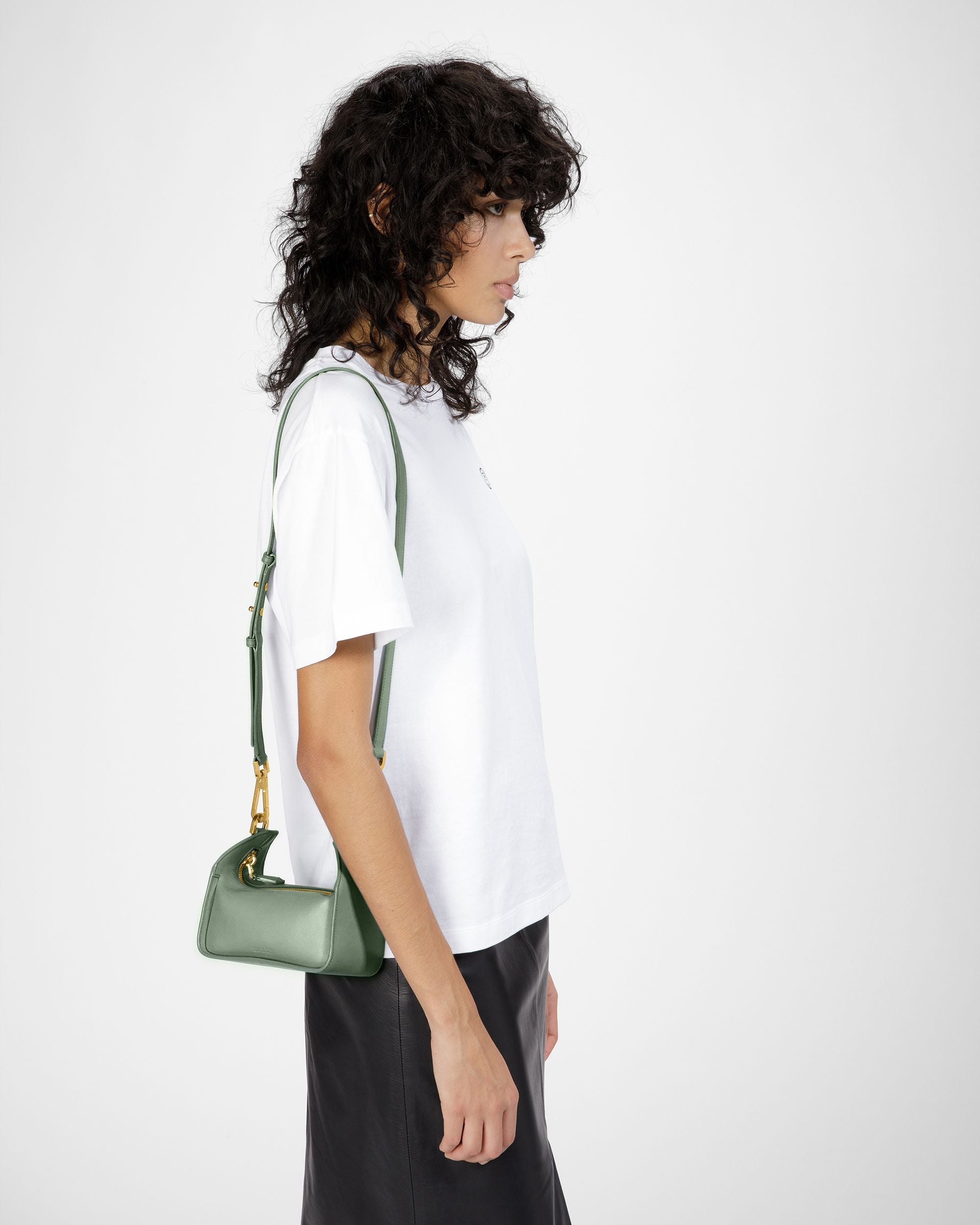 B-Hook XS Mini Sac En Cuir Vert Sauge - Femme - Bally - 07