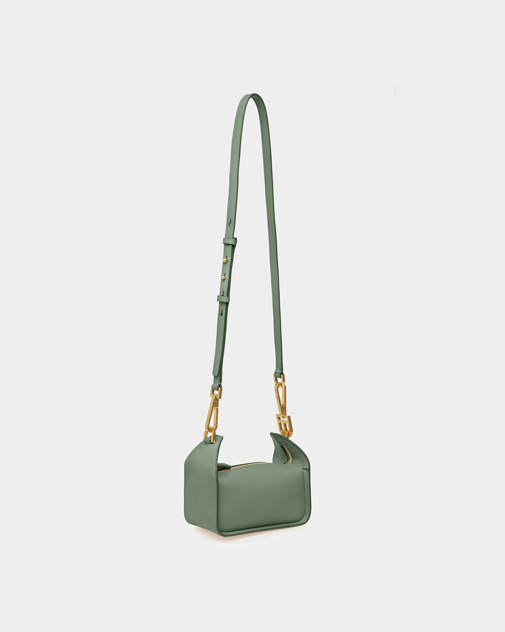 B-Hook XS Mini Sac En Cuir Vert Sauge - Femme - Bally - 08