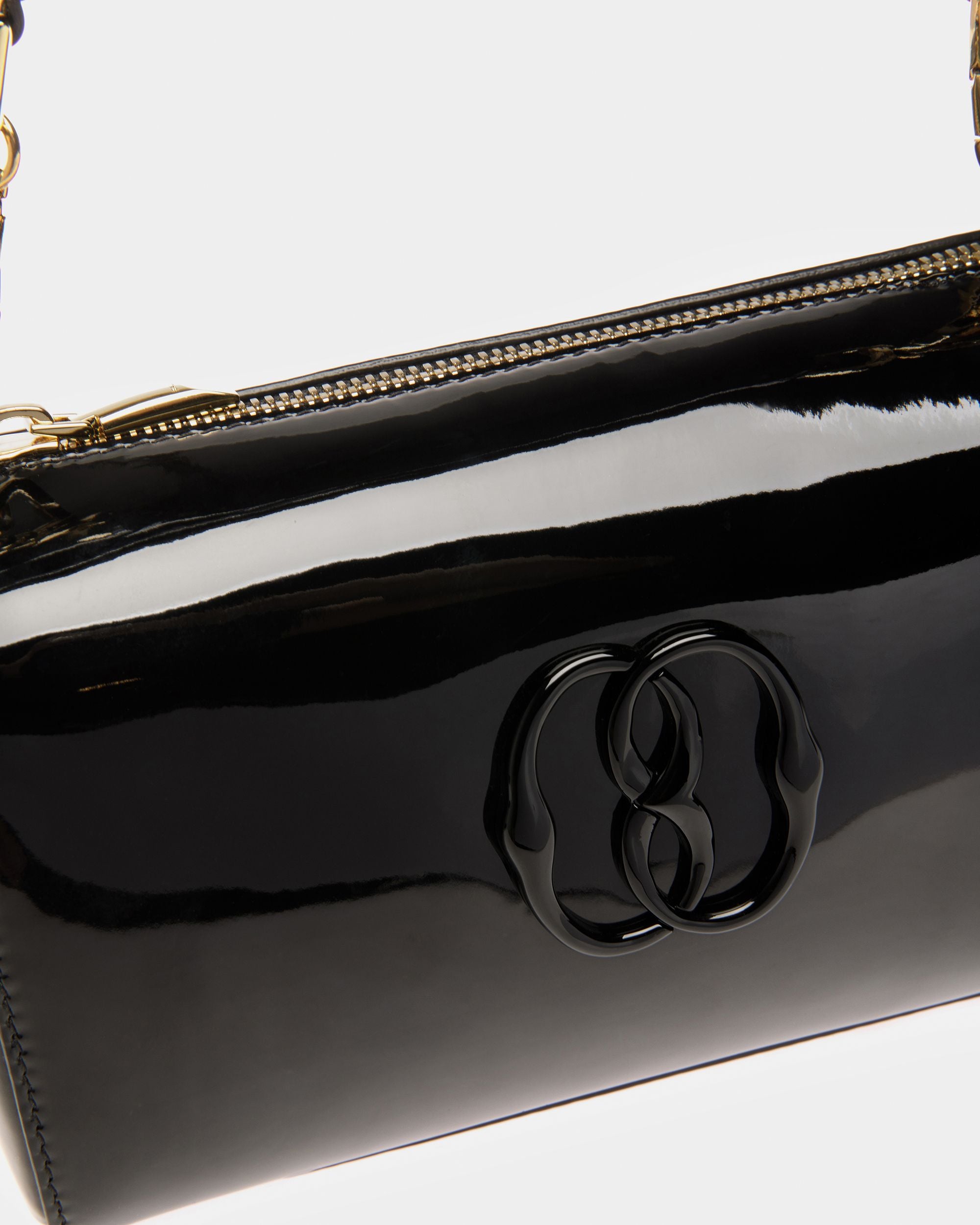 Women's Emblem Minibag In Black Leather | Bally | Still Life Detail