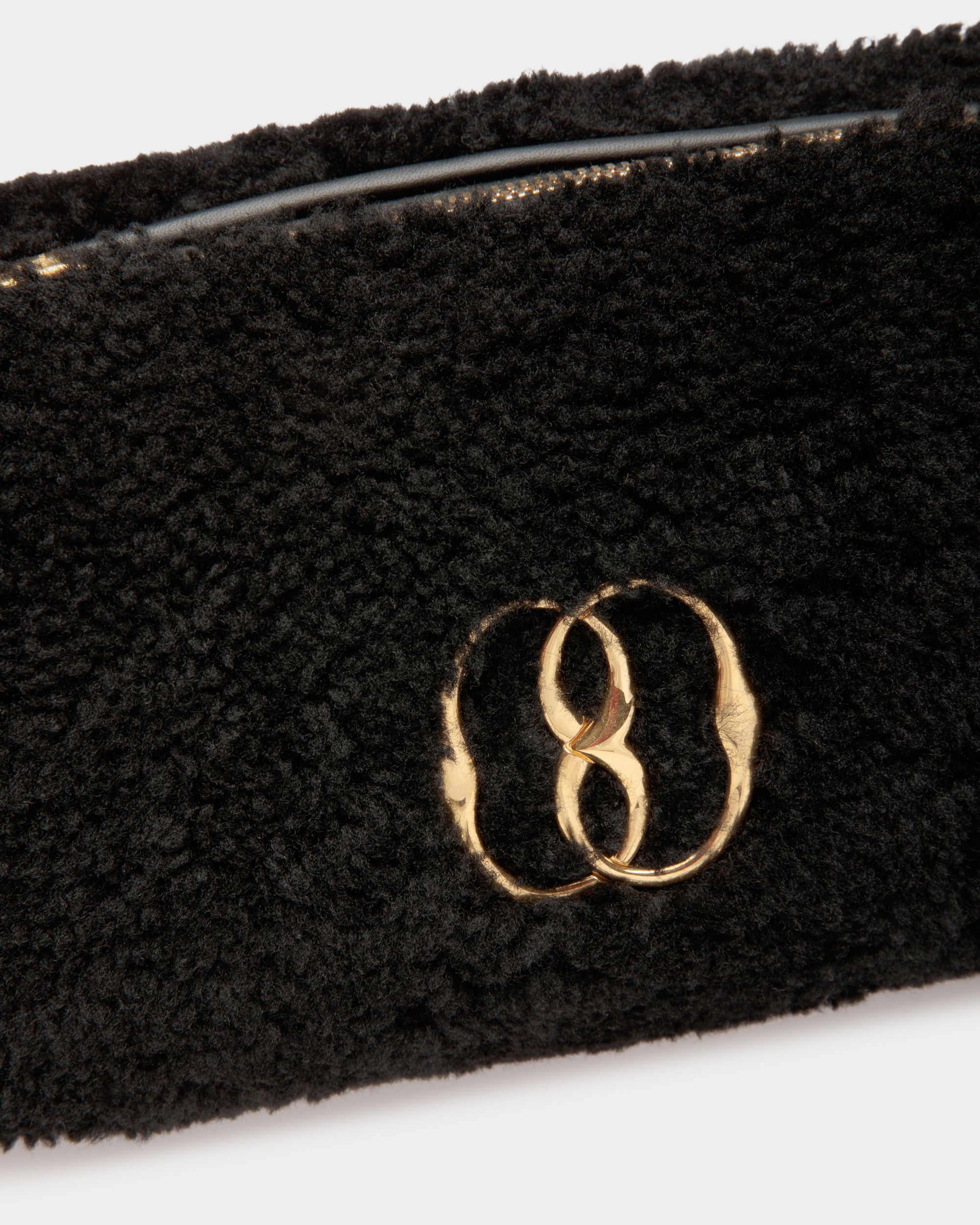Women's Emblem Minibag In Black Wool | Bally | Still Life Detail