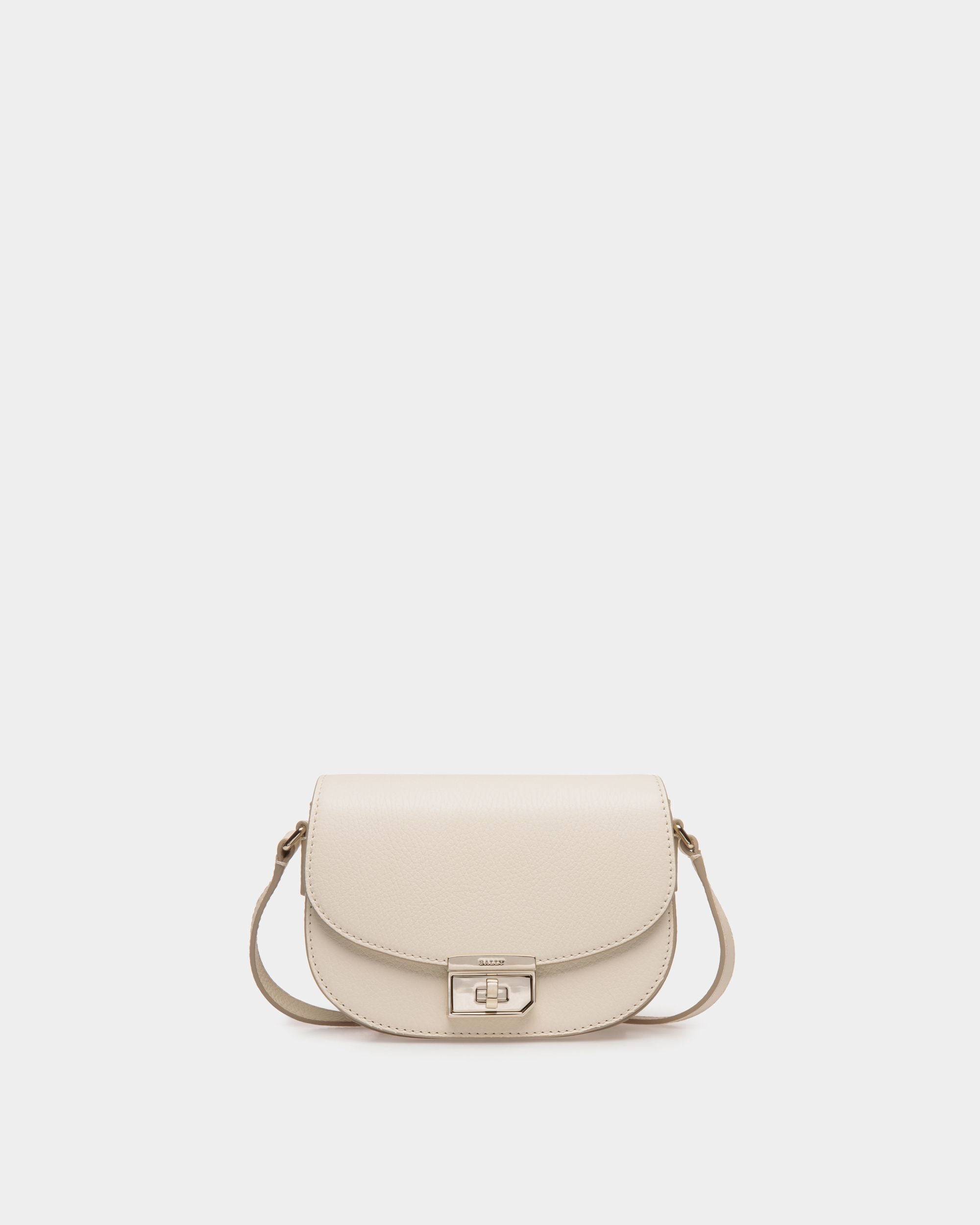 Minibag In White  Leather - Women's - Bally - 01