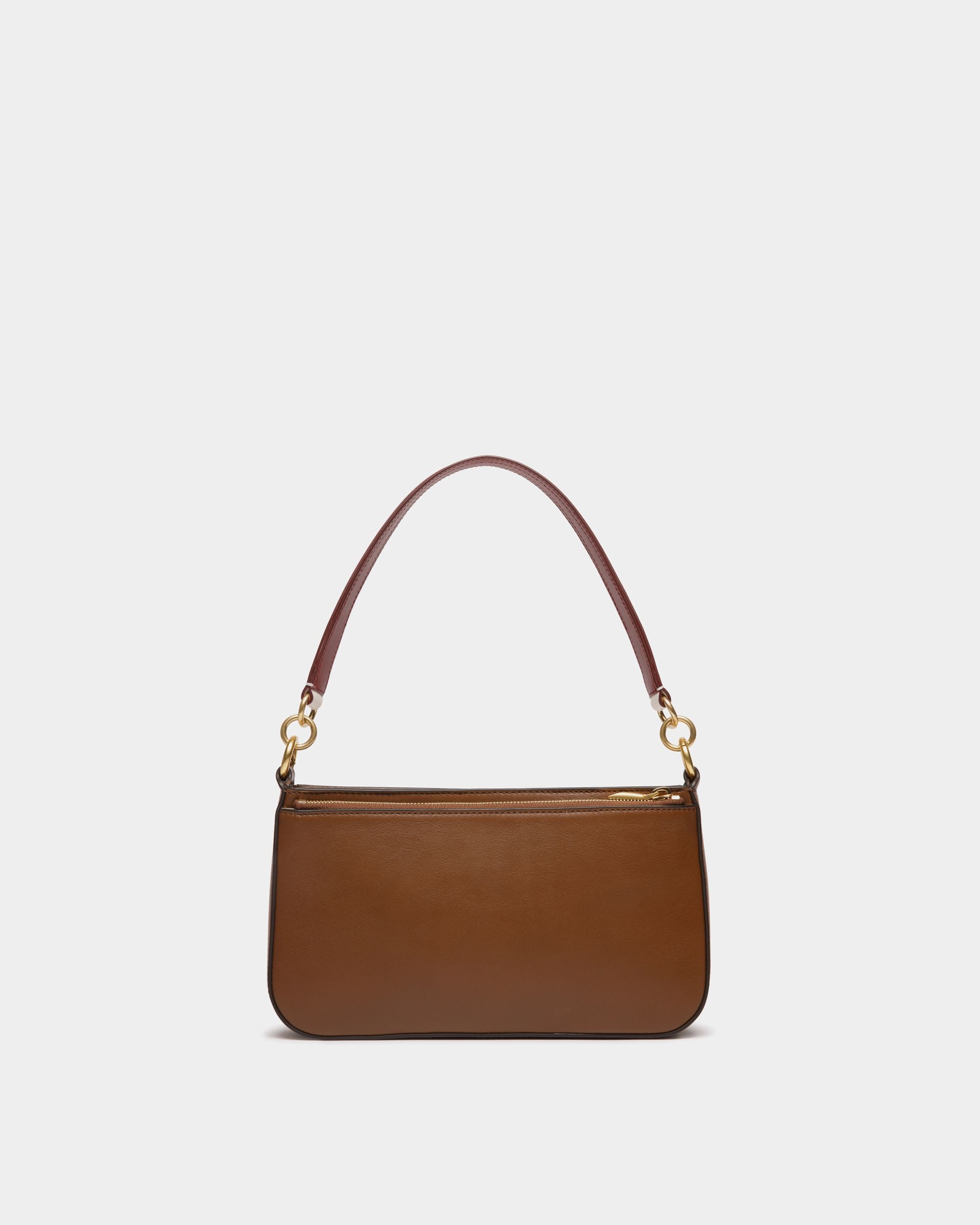 Kleine Code Schultertasche Aus Leder In Braun - Women's - Bally - 02