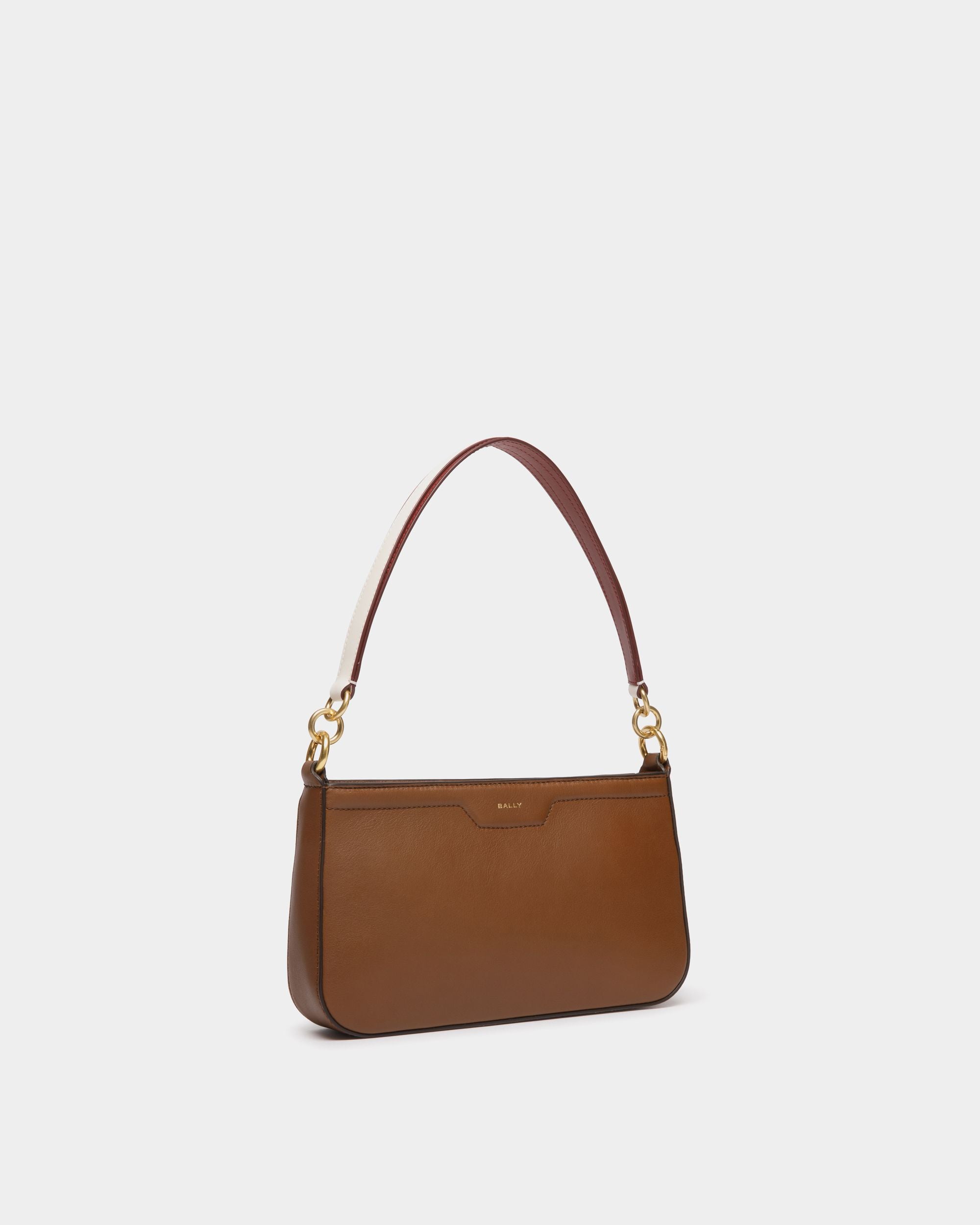 Kleine Code Schultertasche Aus Leder In Braun - Women's - Bally - 03