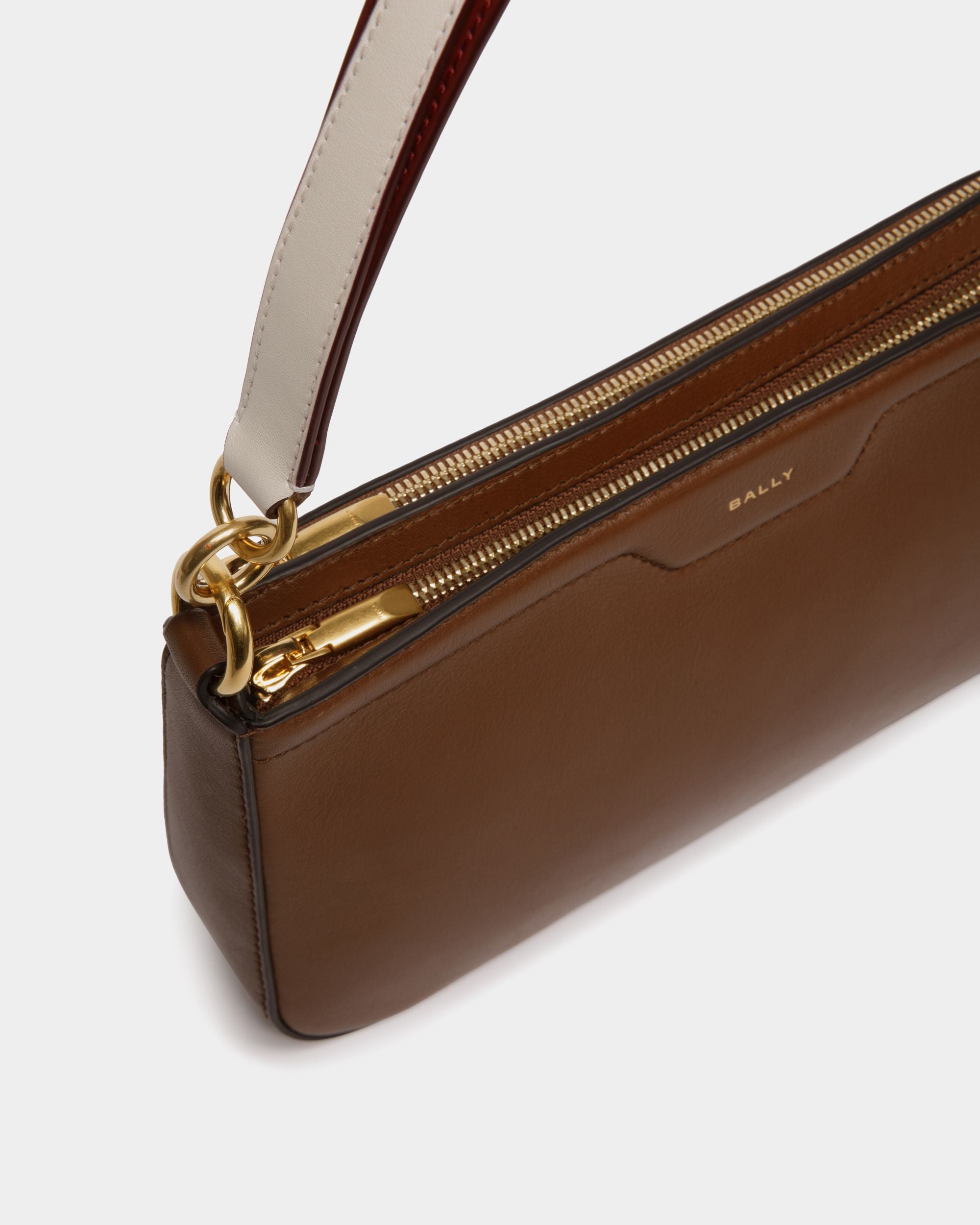 Borsa A Spalla Piccola Code In Pelle Marrone - Donna - Bally - 05