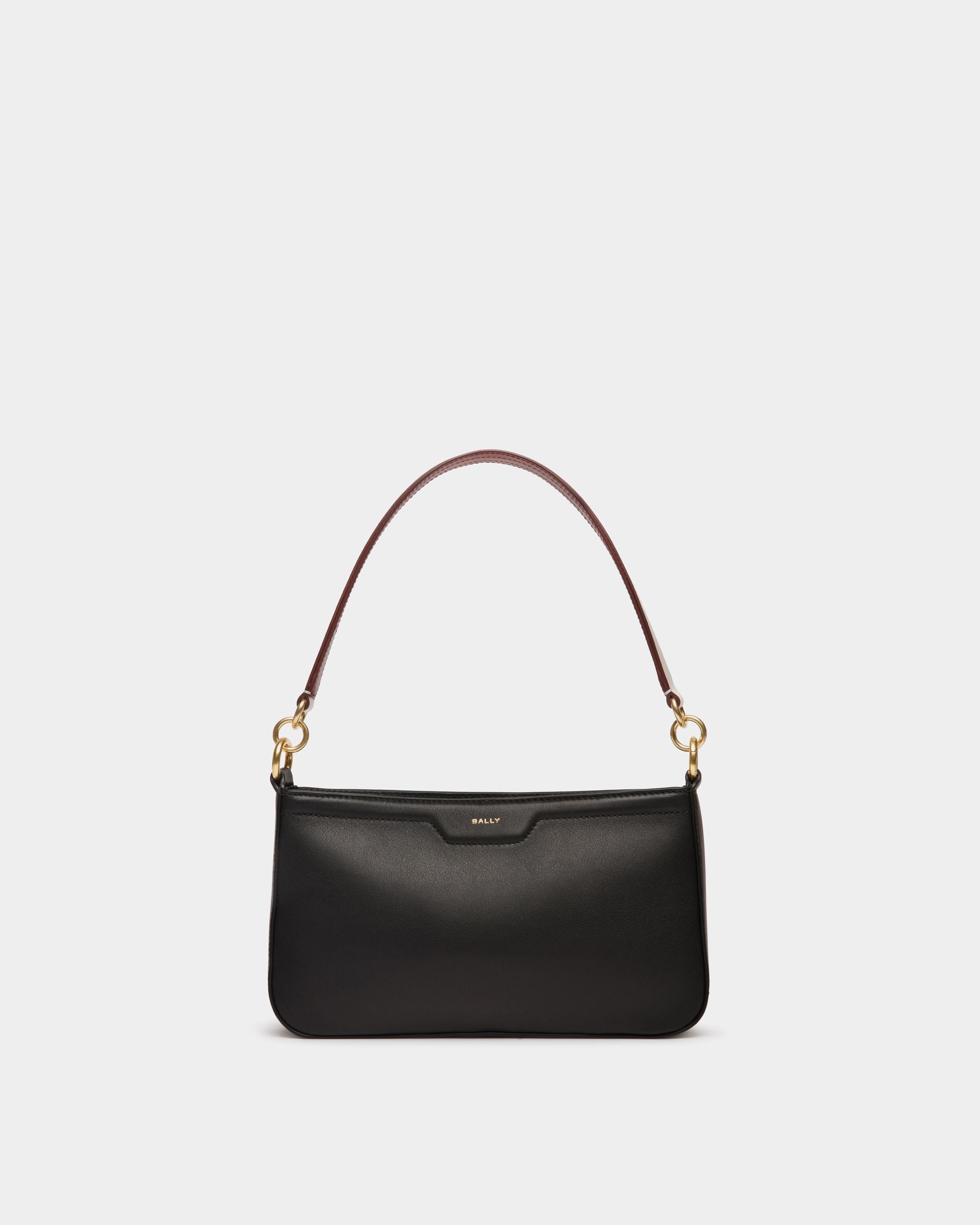 Code Small Shoulder Bag in Black Leather - Women's - Bally - 01