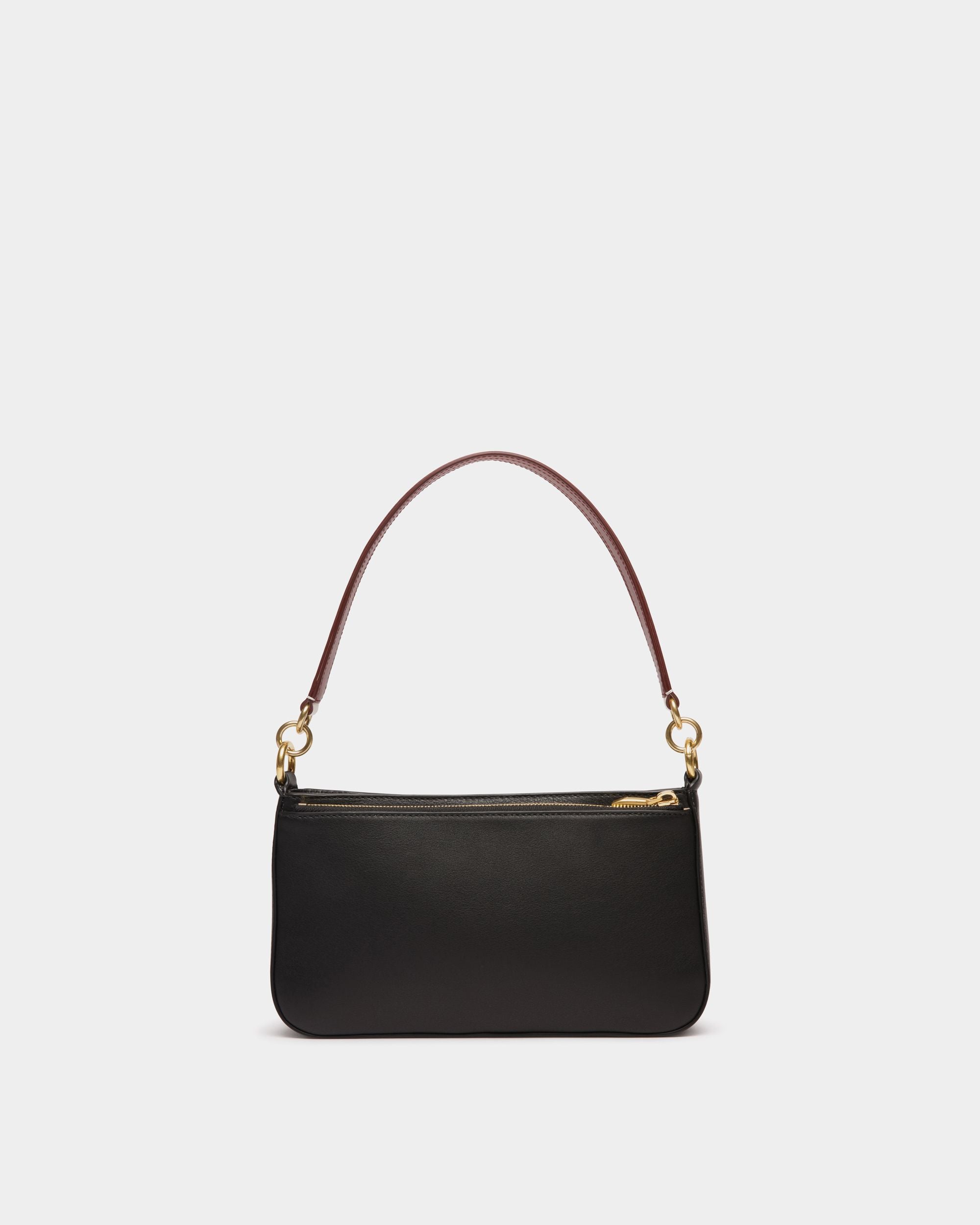 Code Small Shoulder Bag in Black Leather - Women's - Bally - 03