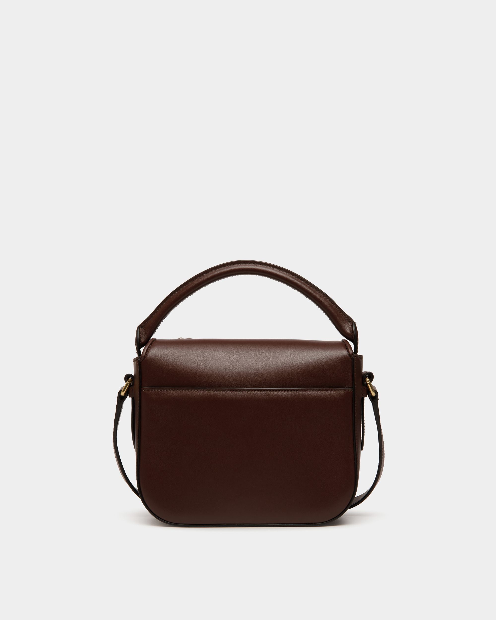 Winter Capsule Minibag in Chestnut Brown Leather With Alpine Flowers - Women's - Bally - 03