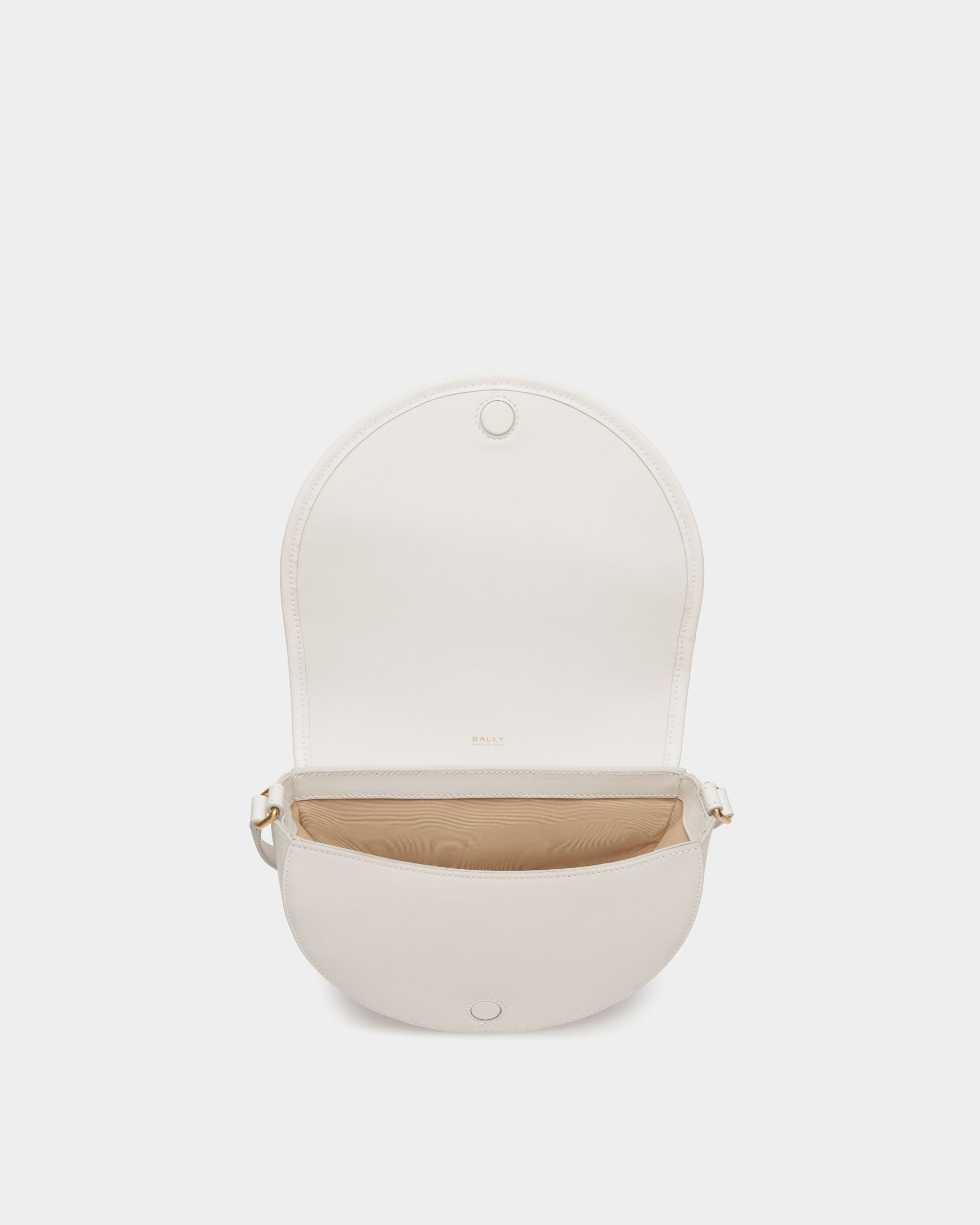 Signature Minibag In White  Leather - Femme - Bally - 04