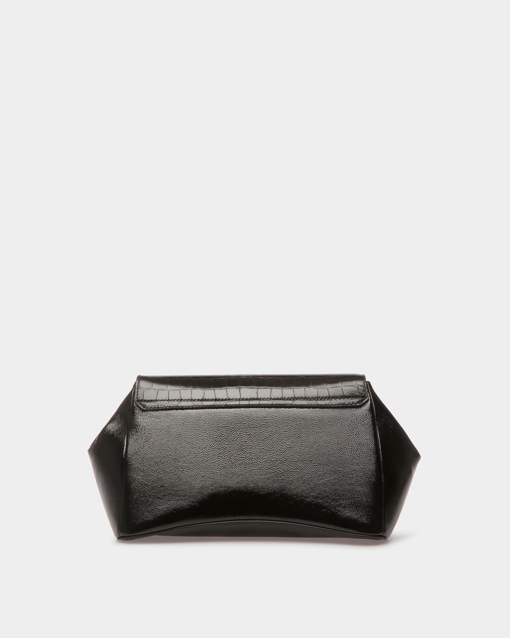 Emblem Schultertasche Aus Schwarzem Kalbsleder Mit Fell - Damen - Bally - 03