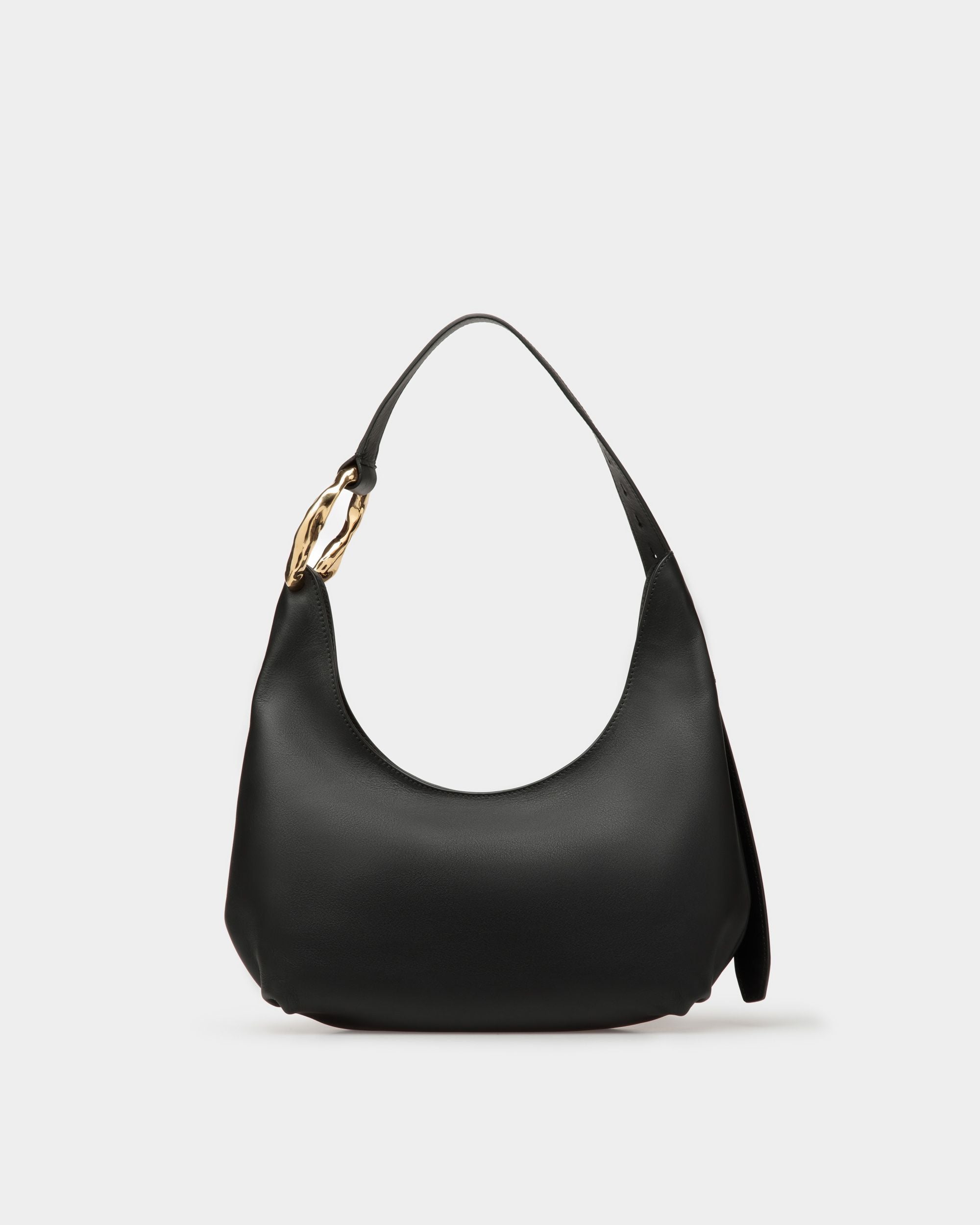 Baroque Hobo-Tasche Aus Leder in Schwarz - Damen - Bally - 03