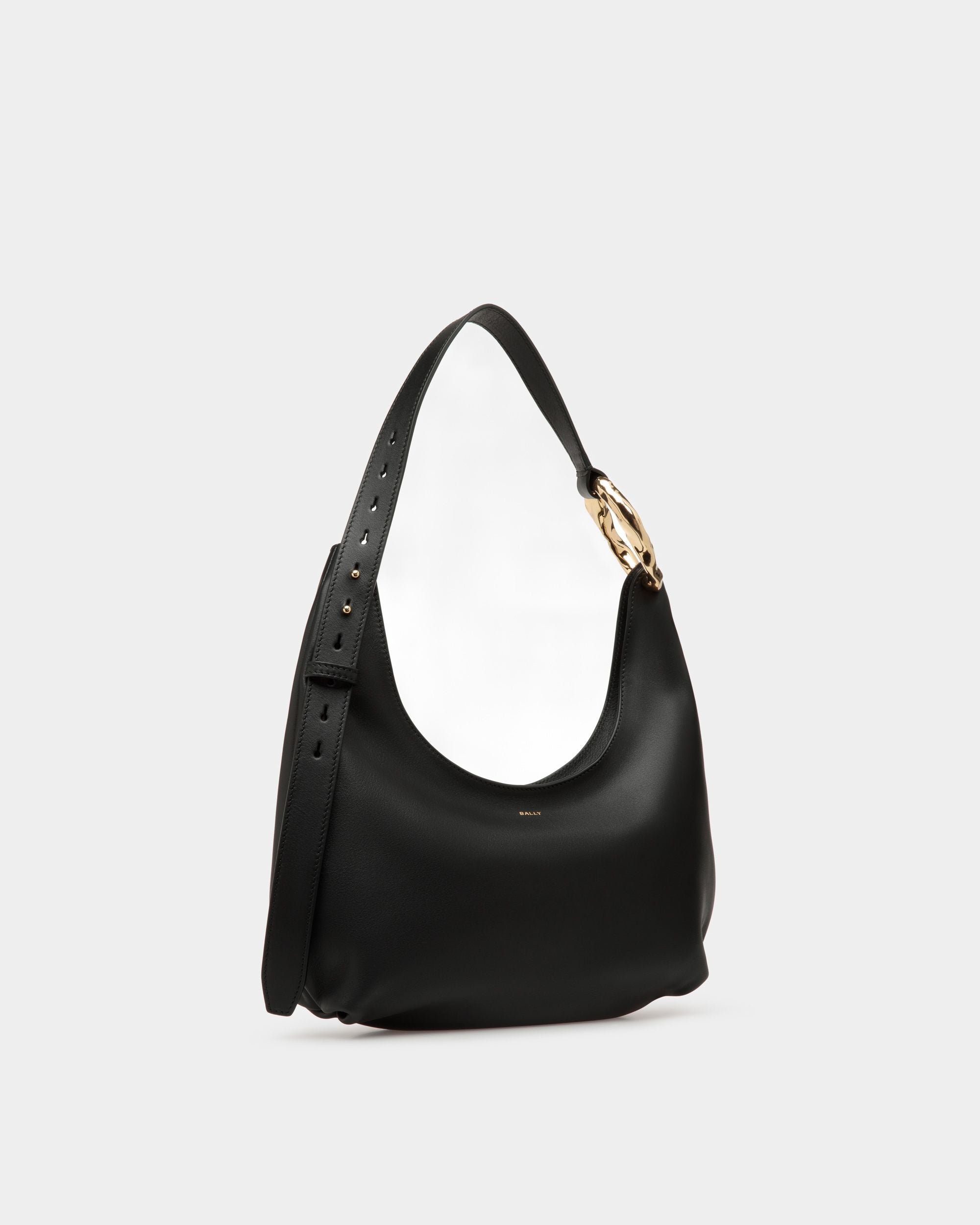 Baroque Hobo-Tasche Aus Leder in Schwarz - Damen - Bally - 04