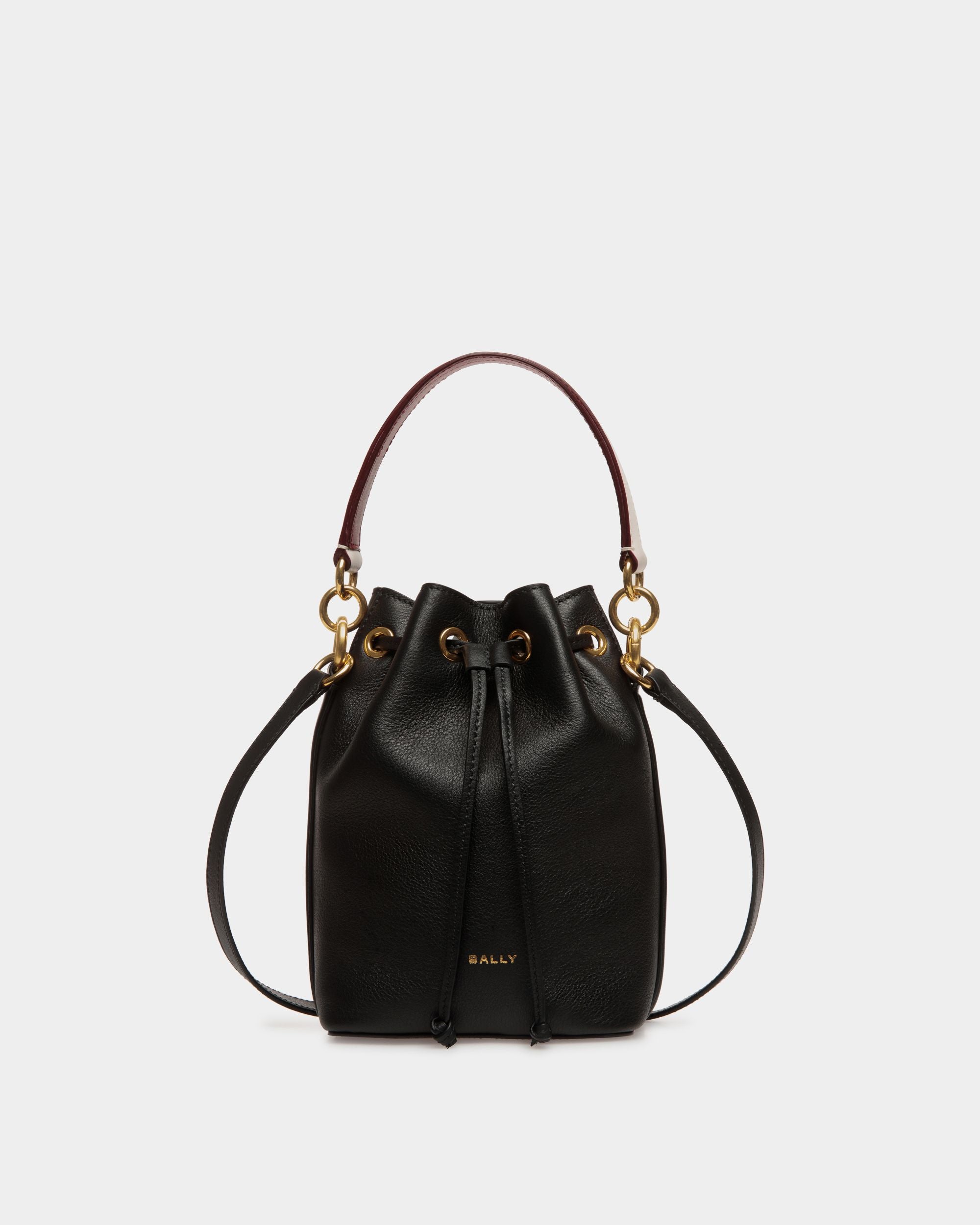 Mini Sac Seau Code En Cuir Noir - Femme - Bally - 01