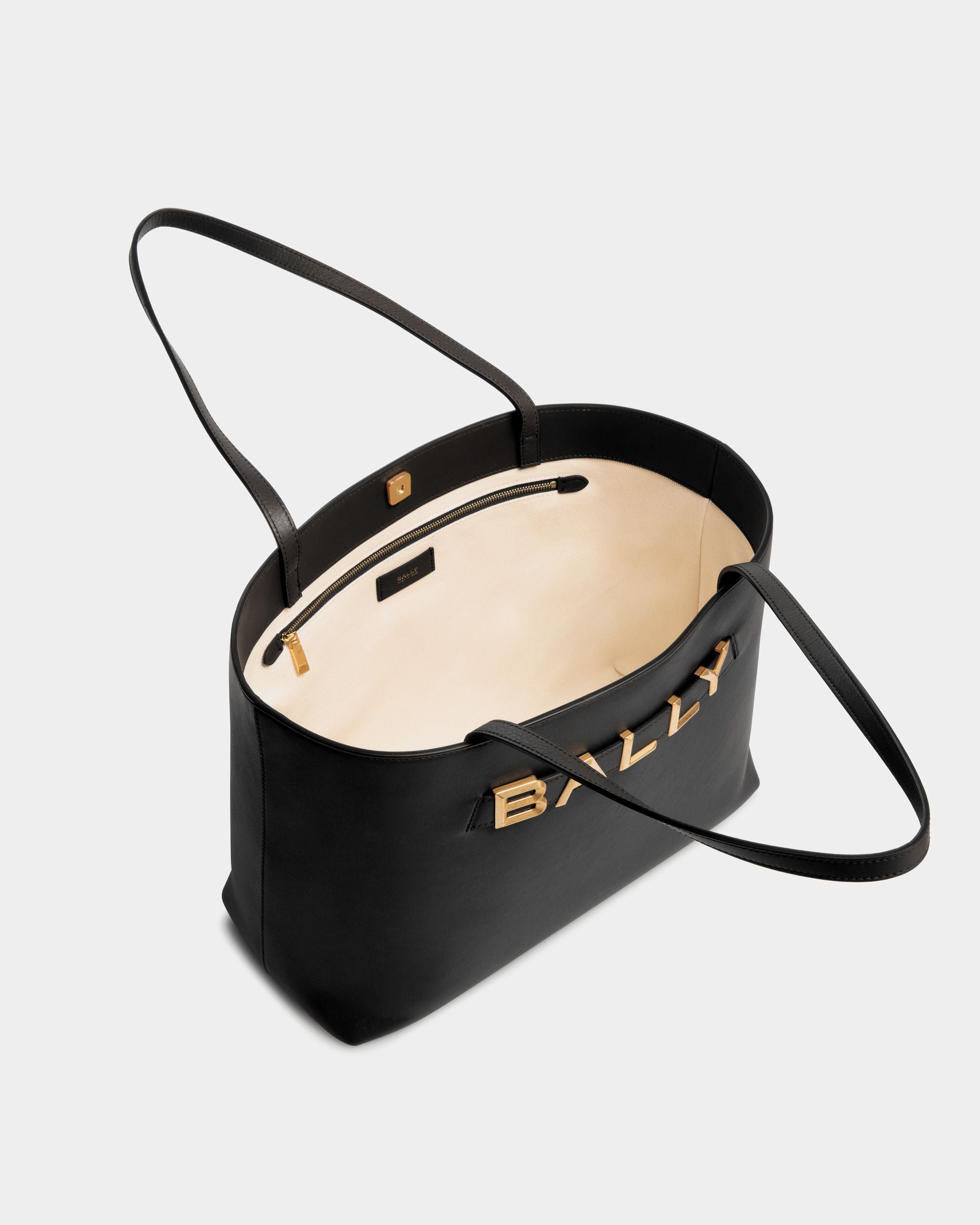 Tote Bag Bally Spell In Pelle Nera - Donna - Bally - 04