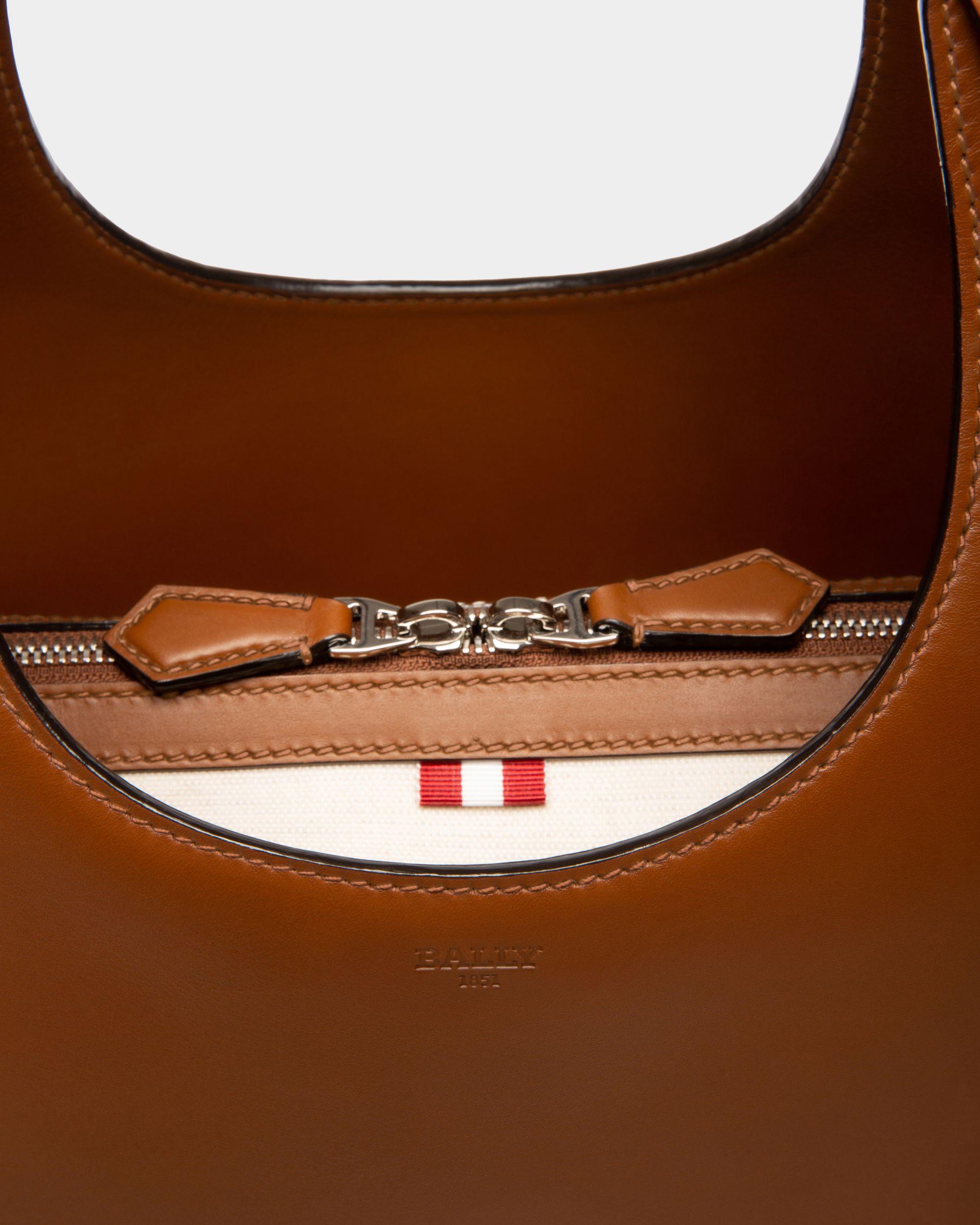 Ahres Schultertasche Aus Braunem Leder - Damen - Bally - 05