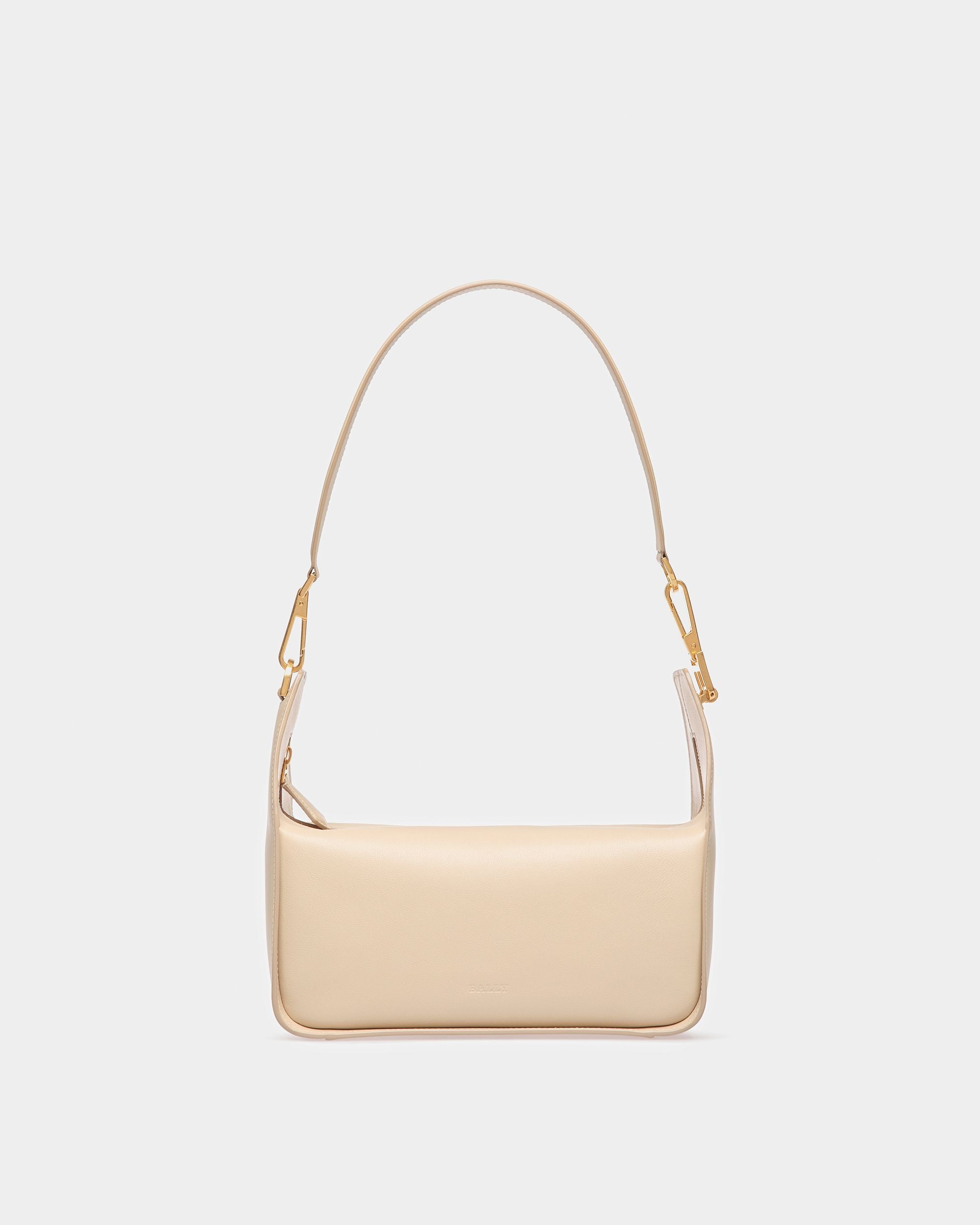 B-Hook Schultertasche Aus Leder In Fossil - Damen - Bally - 01